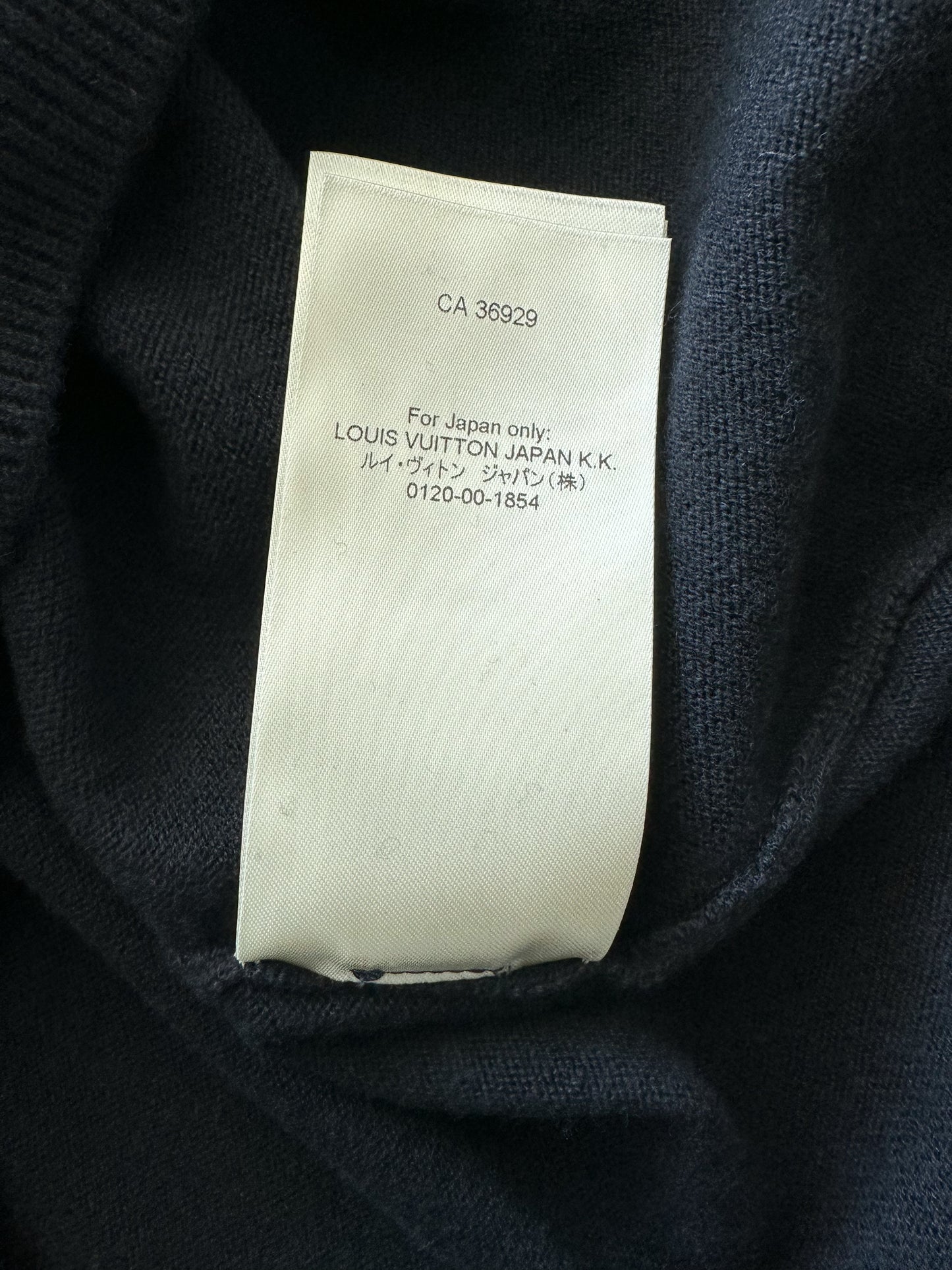 Louis Vuitton Navy Arm Monogram Knit Sweater