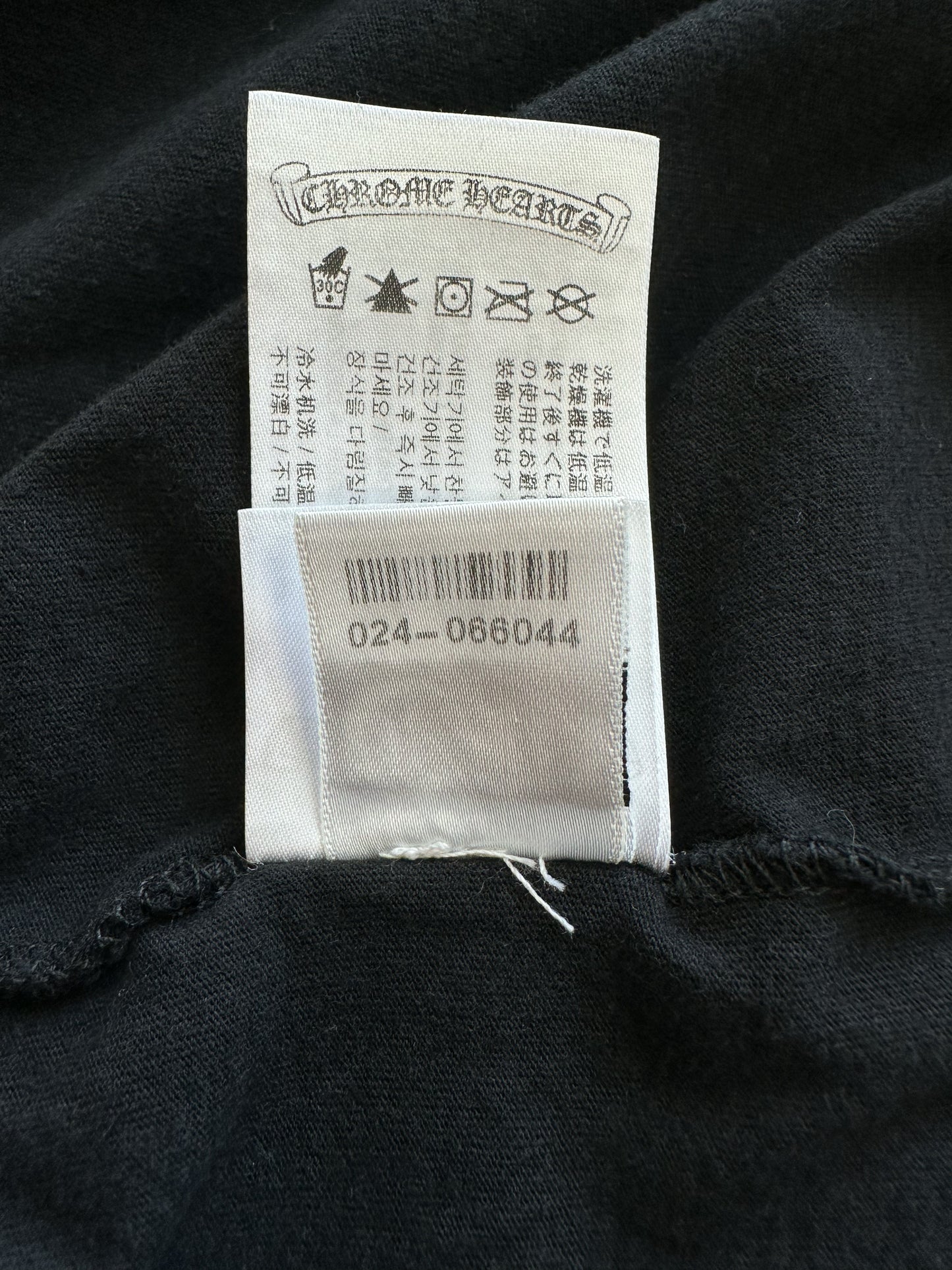 Chrome Hearts Black Red Cross Logo T-Shirt