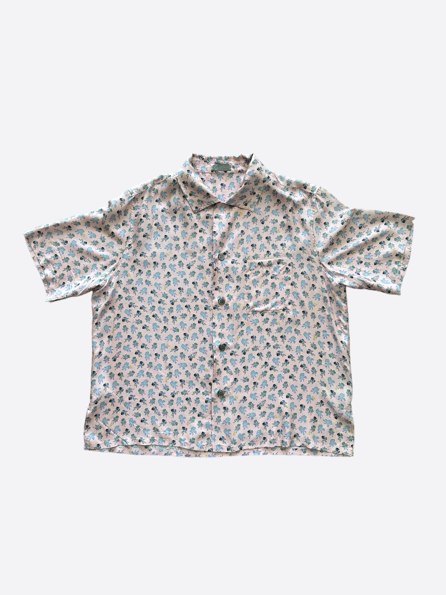 Dior Alex Foxton Pink Floral Button Up Shirt