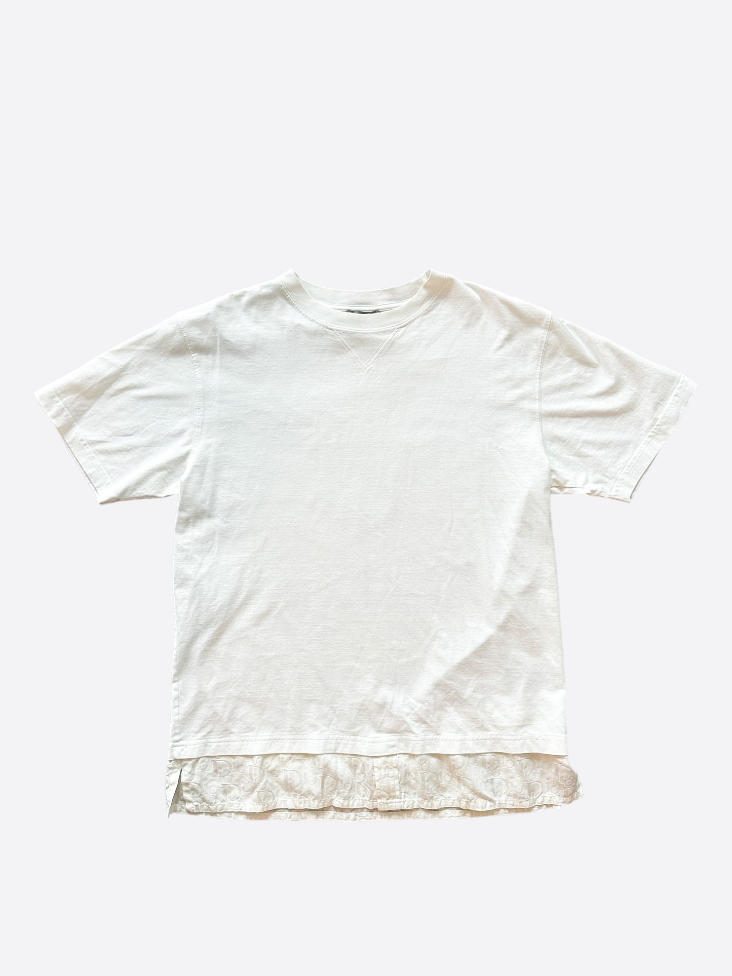 Dior White Oblique Layered T-Shirt