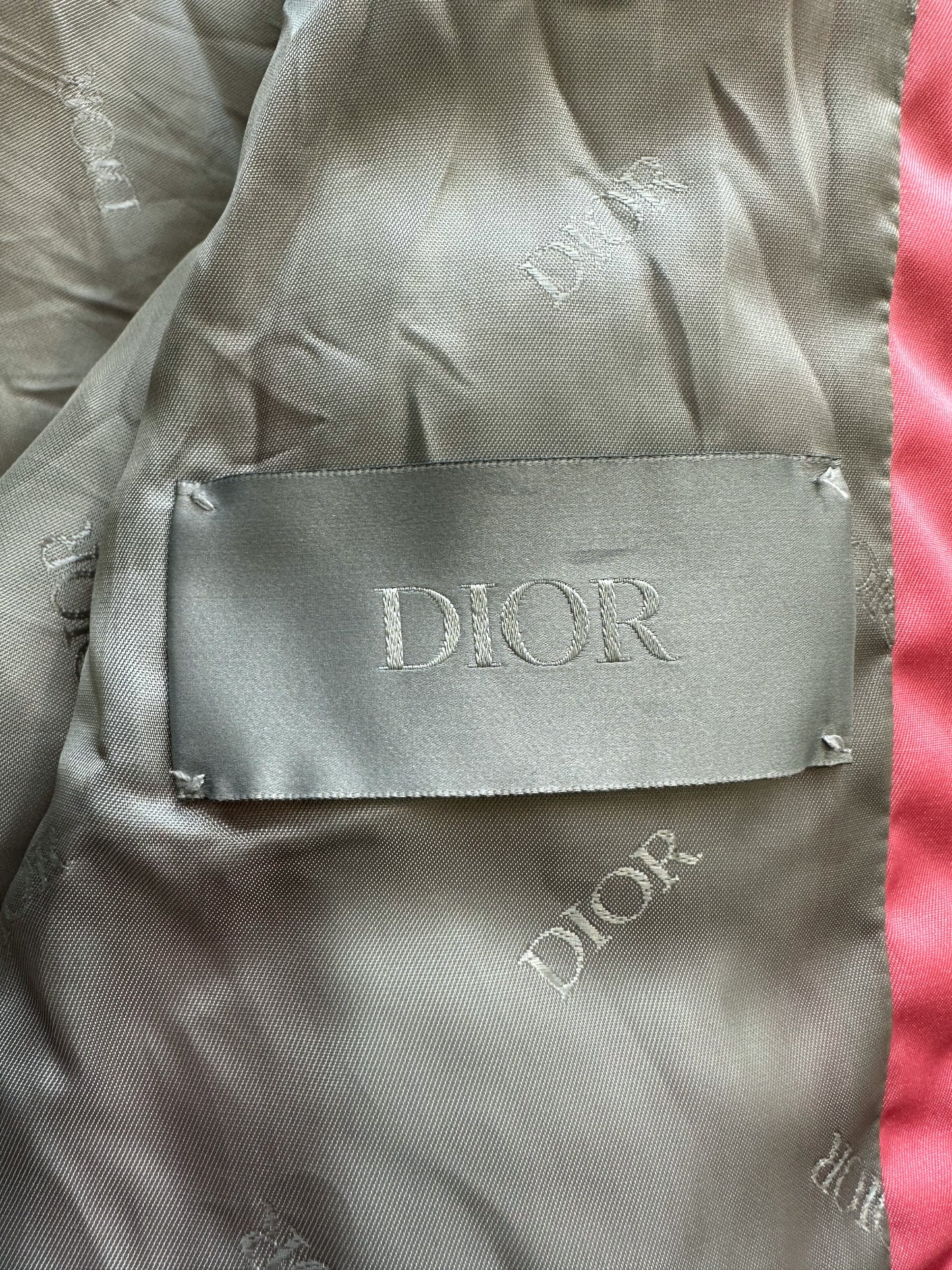 Dior Daniel Arsham Pink Logo Bomber Jacket