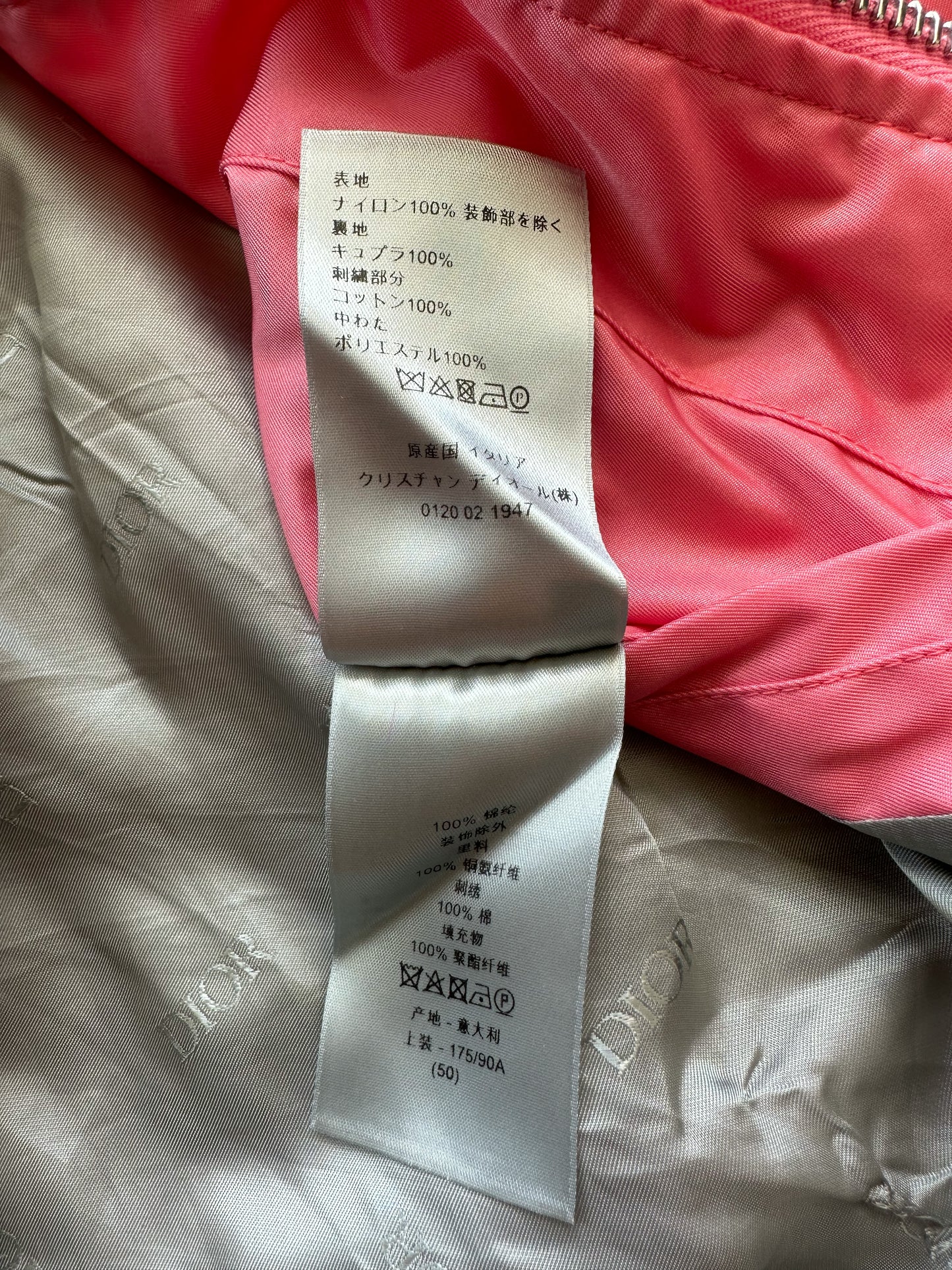 Dior Daniel Arsham Pink Logo Bomber Jacket