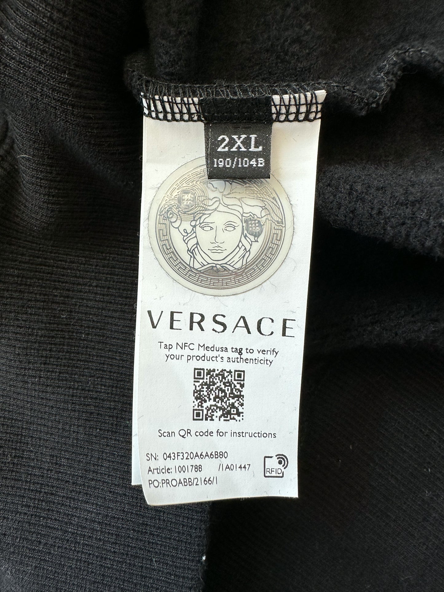 Versace Black & Blue Arm Print Hoodie