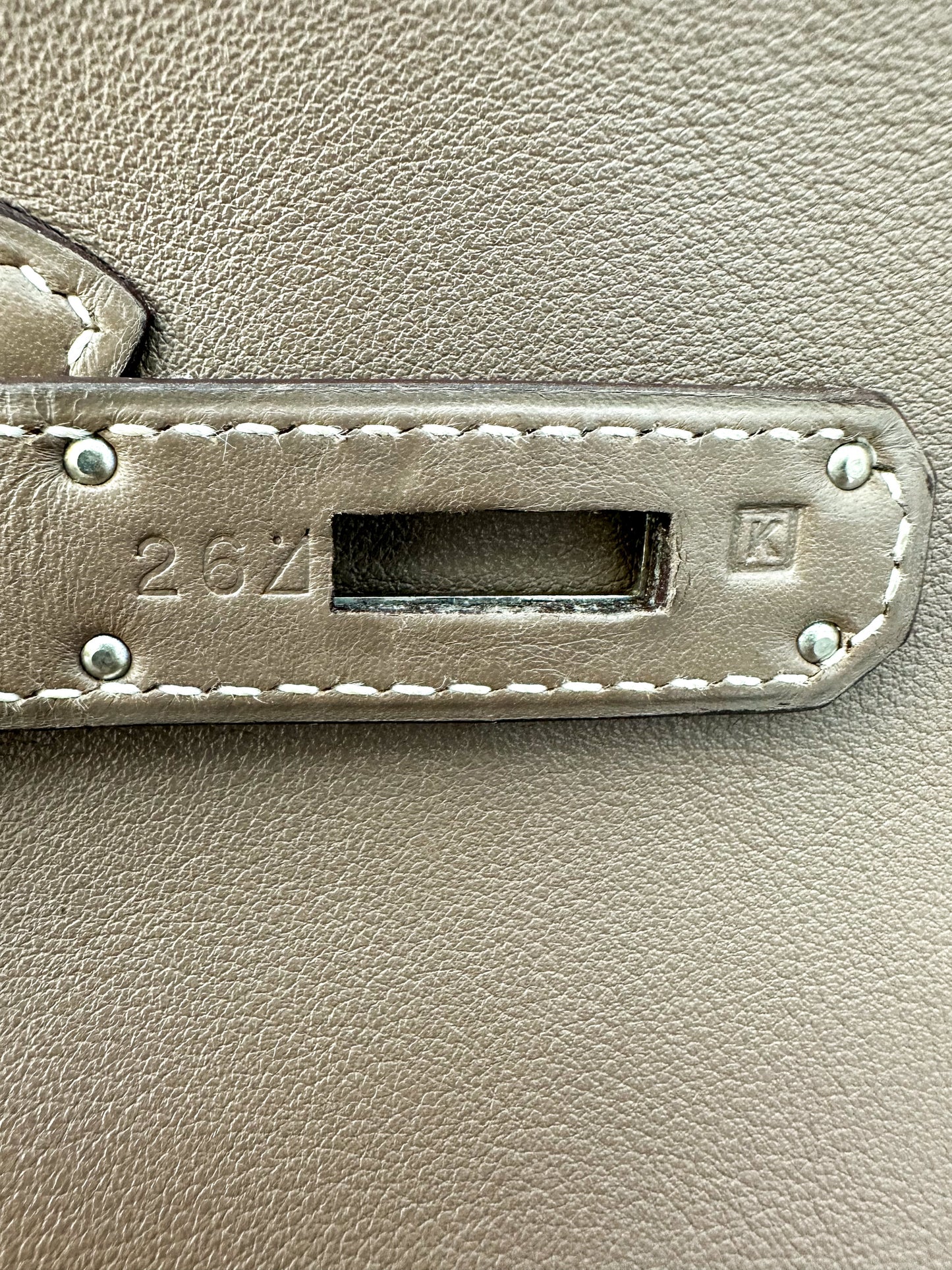 Hermès Etoupe Swift Leather Retourne Kelly 35