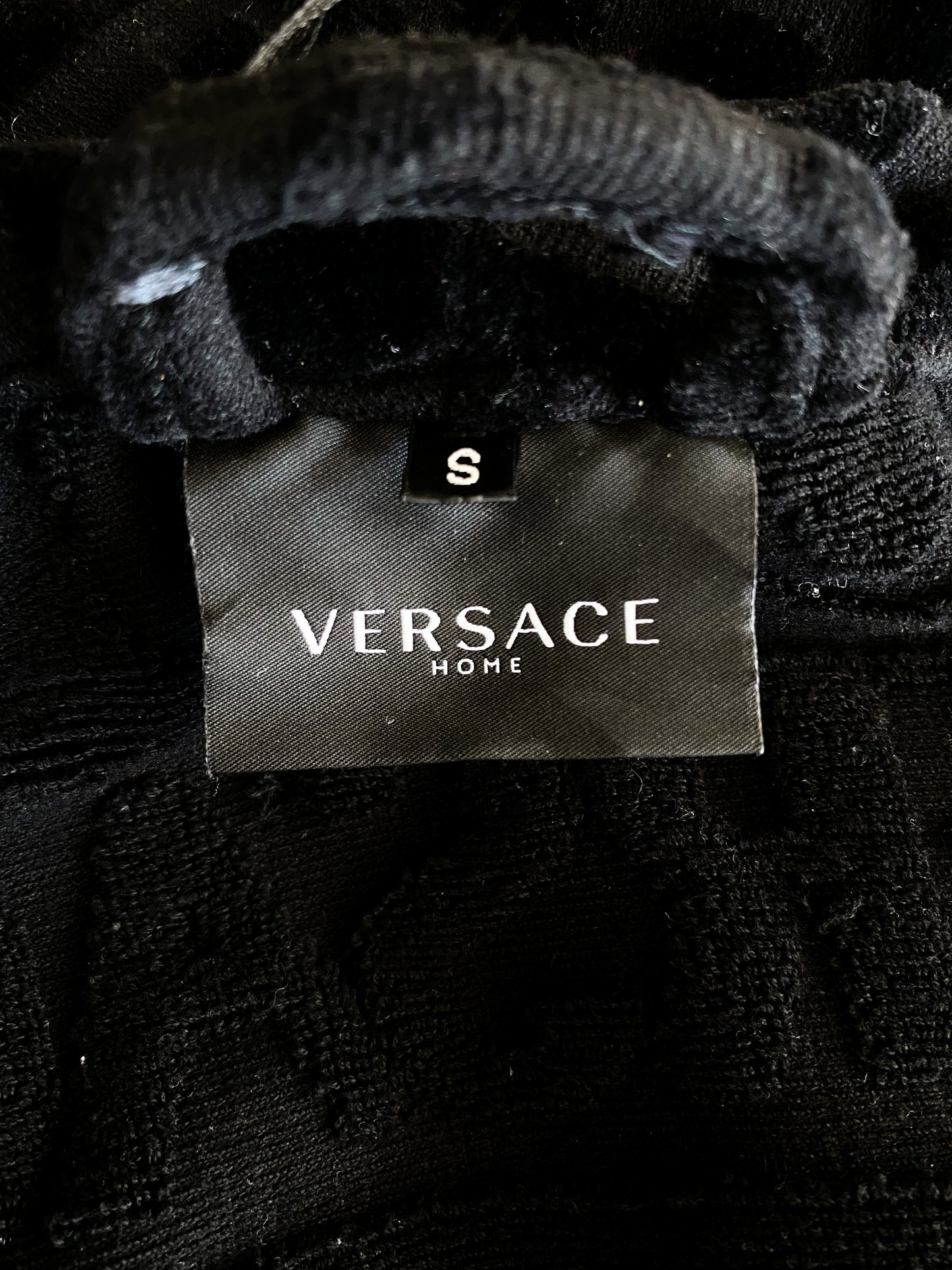 Versace Black Baroque Men's Bathrobe