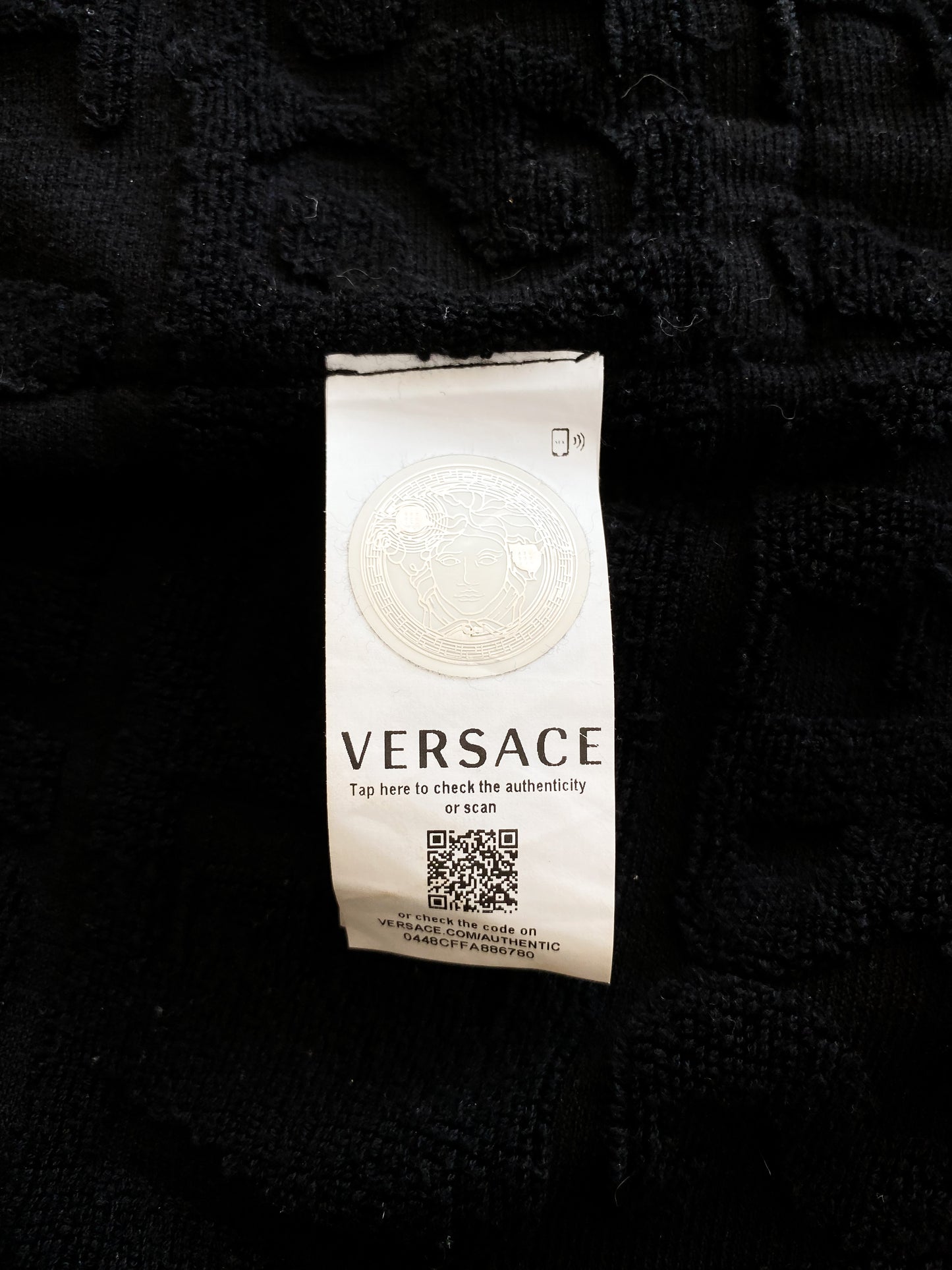 Versace Black Baroque Men's Bathrobe