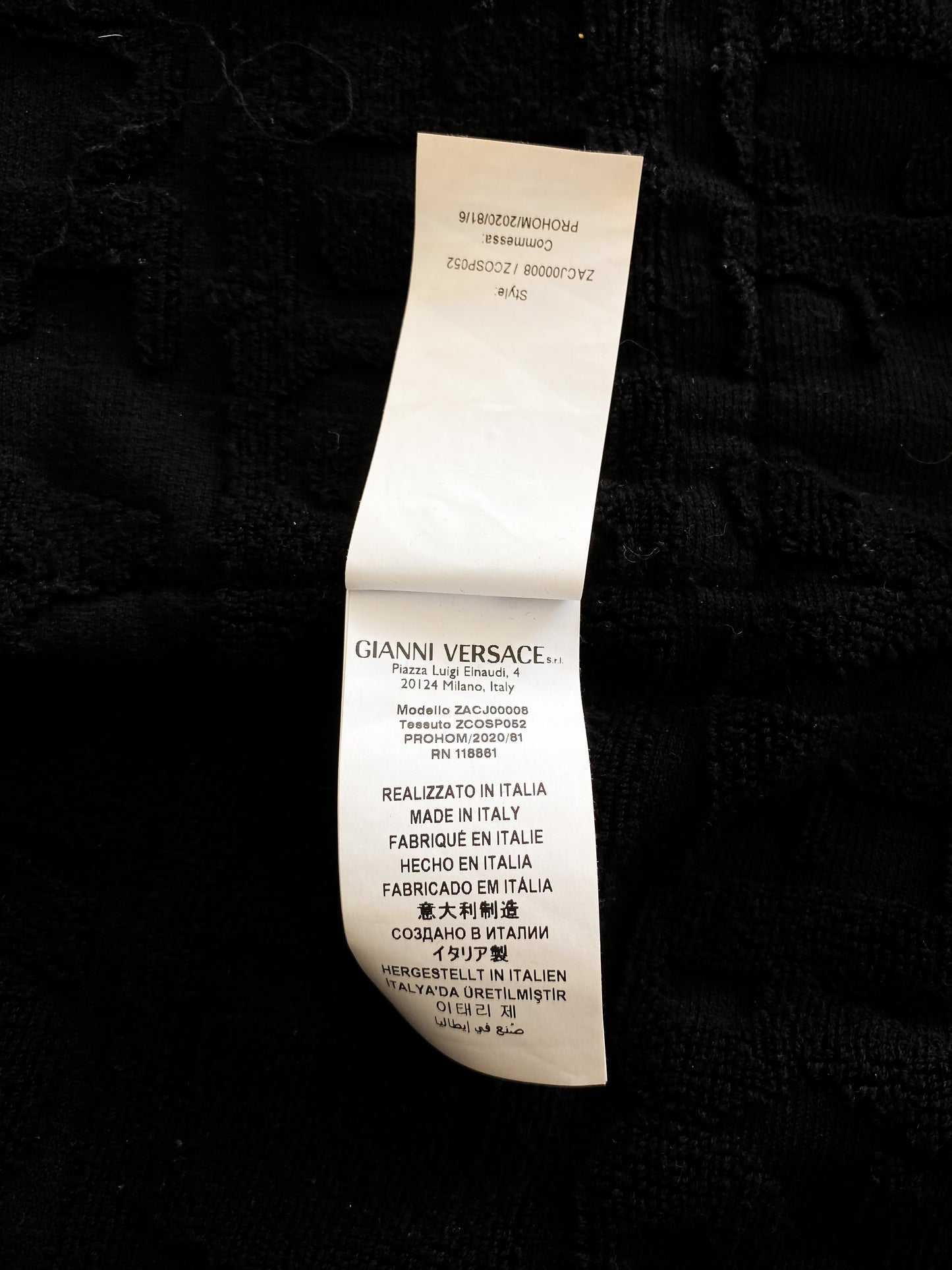 Versace Black Baroque Men's Bathrobe