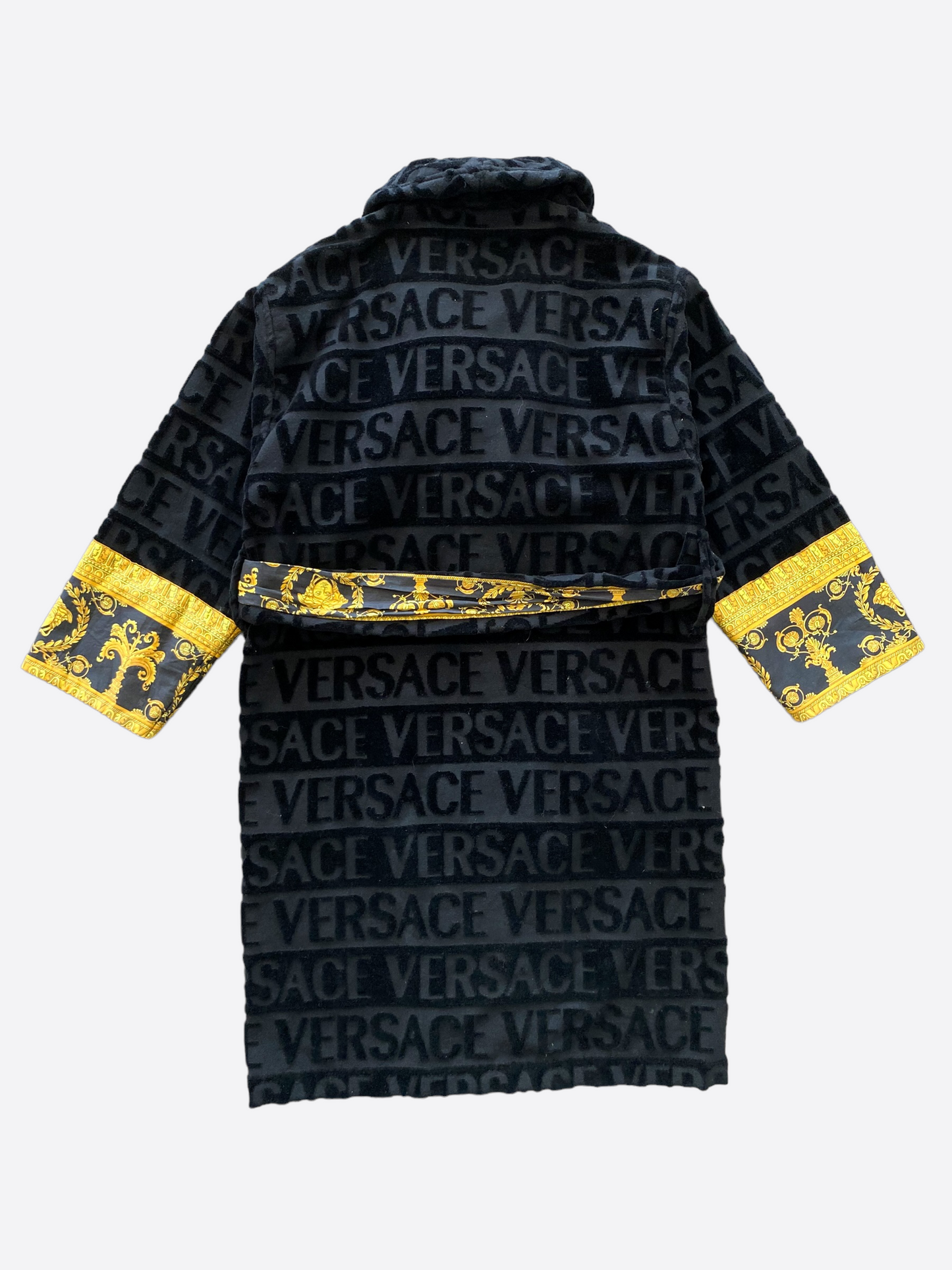 Versace Black Baroque Men's Bathrobe