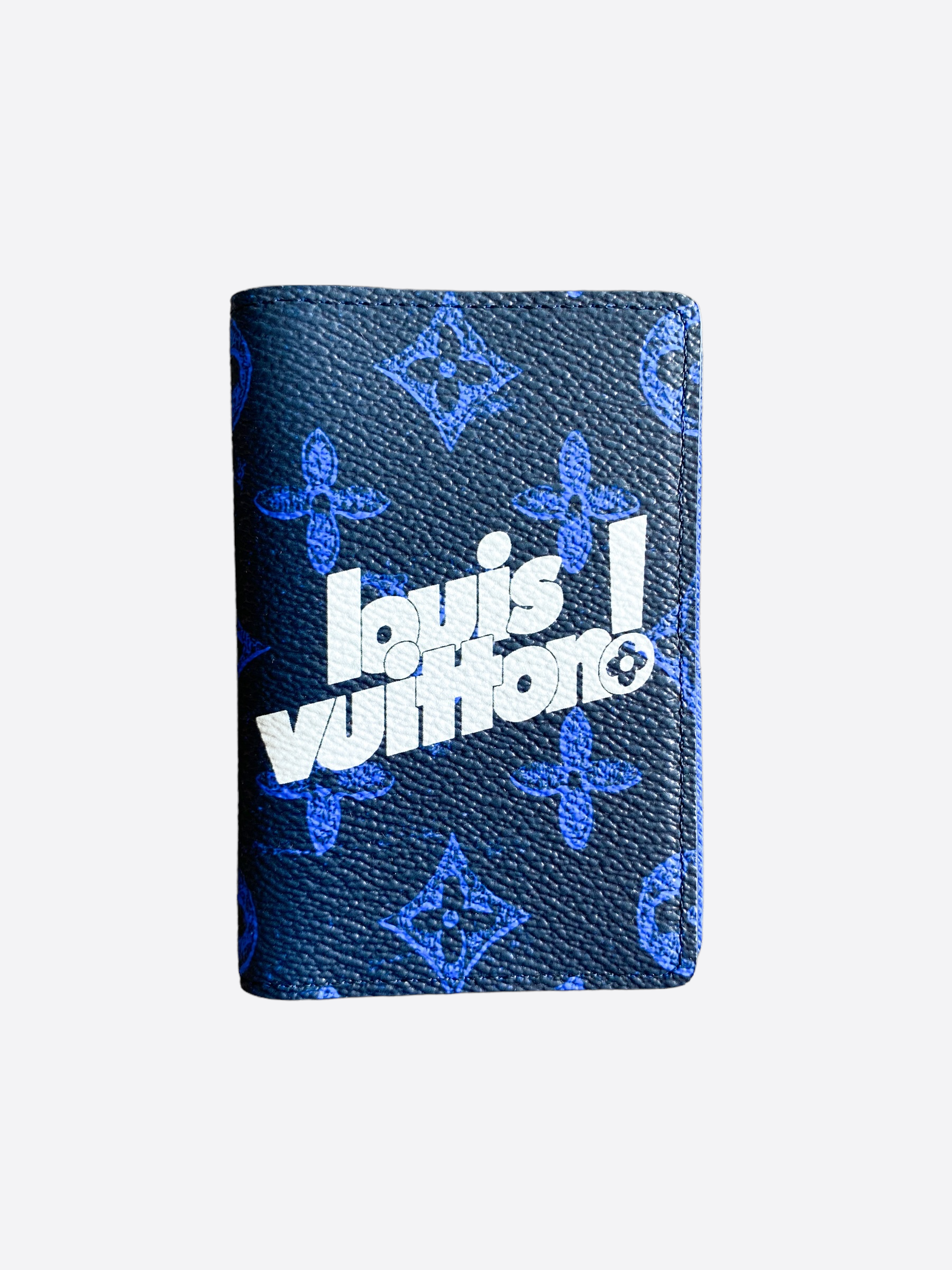 Louis Vuitton Clouds Virgil Blue White Monogram Logo Pocket Organizer Wallet