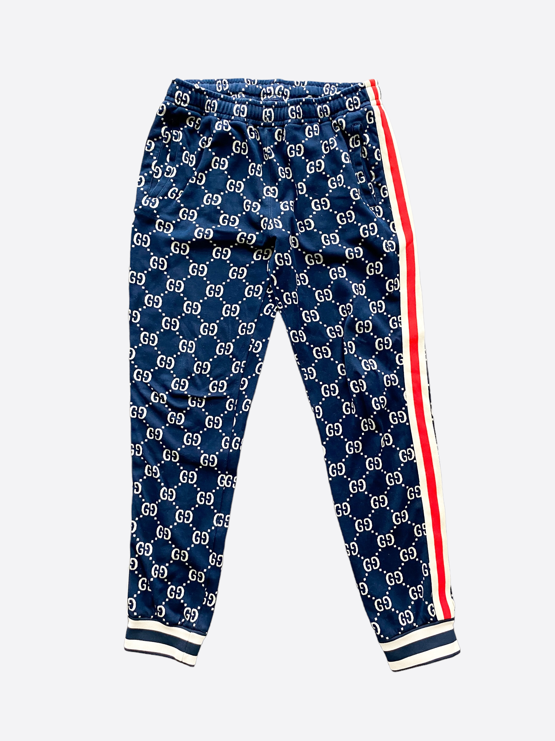 Gucci Tan Monogram Striped Track Pants – Savonches