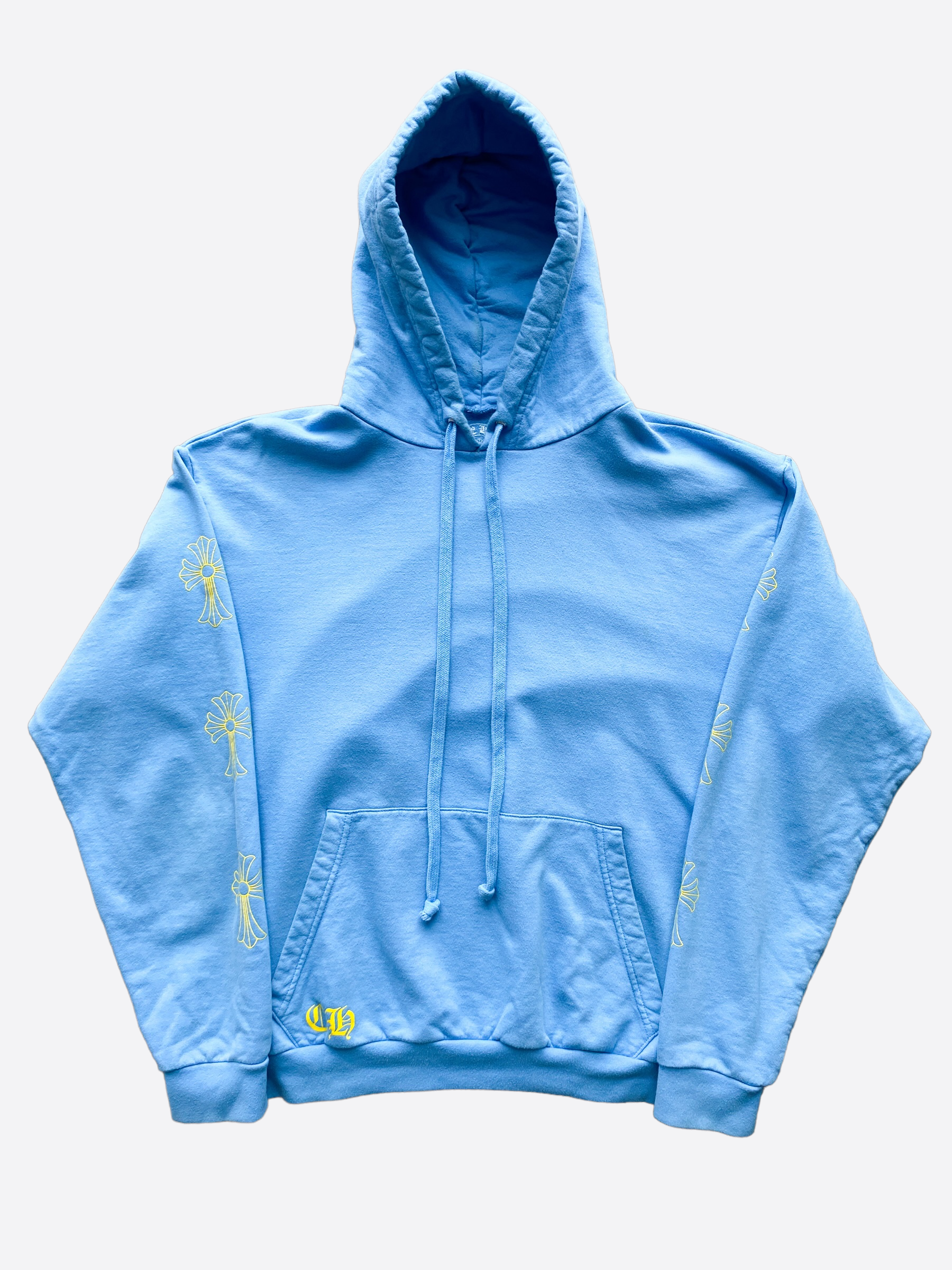 Chrome hearts discount hoodie light blue