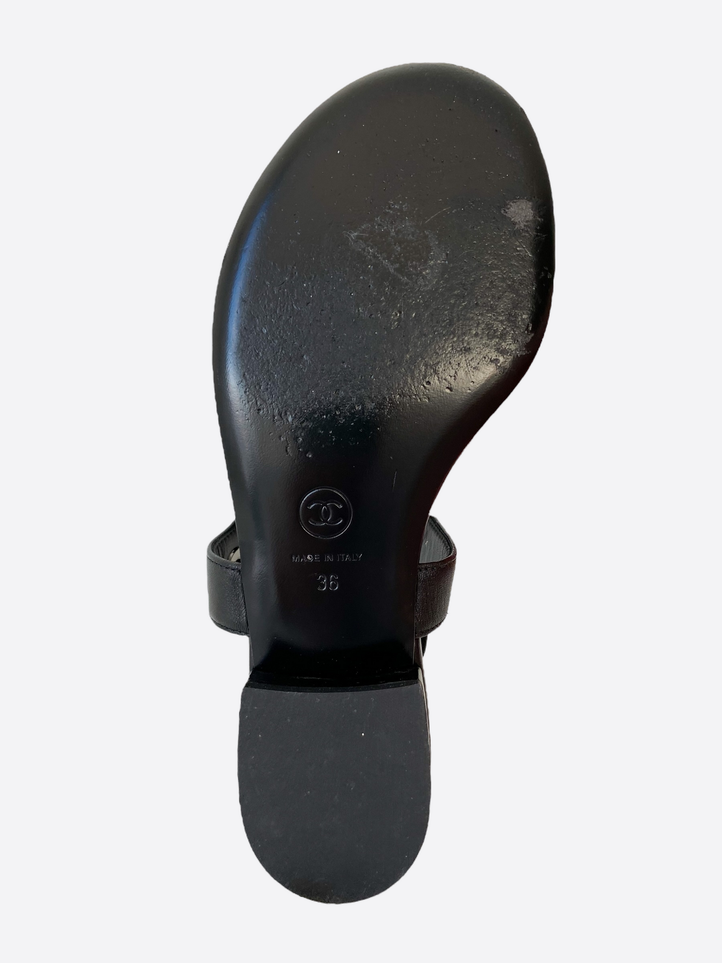 Chanel Black CC Logo sandals