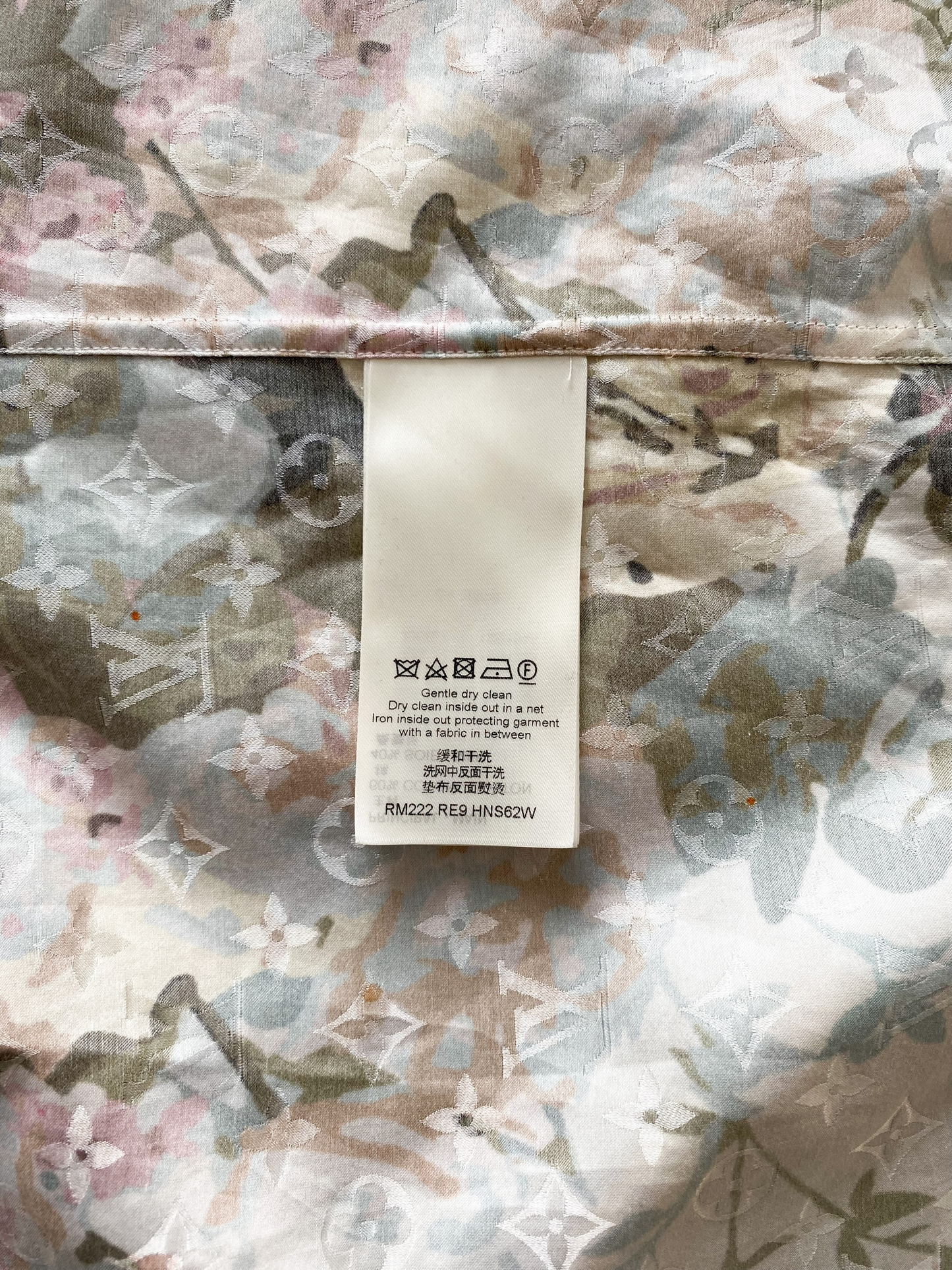 Louis Vuitton Monogram Flower Silk Blend Button Up Shirt