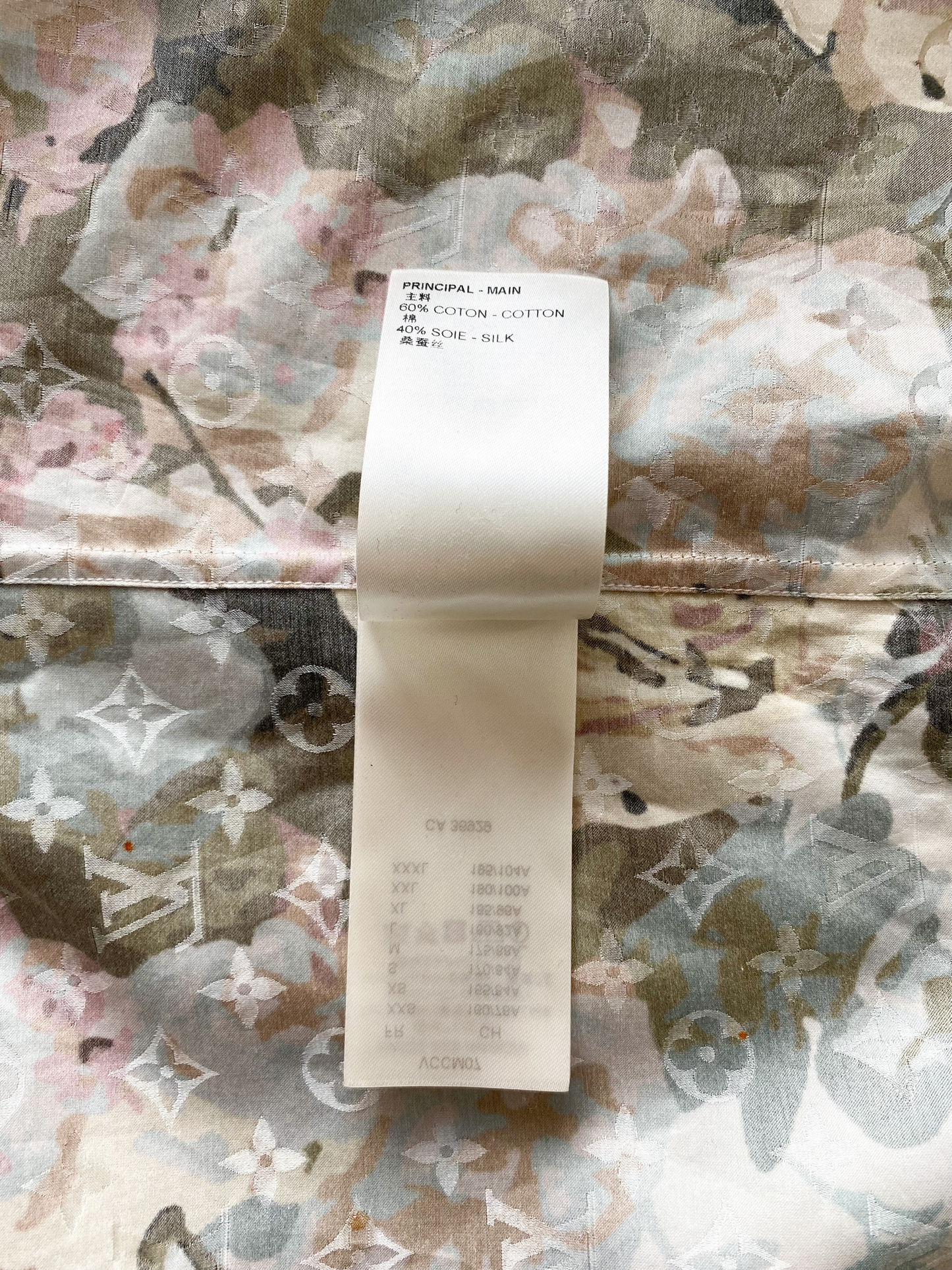 Louis Vuitton Monogram Flower Silk Blend Button Up Shirt