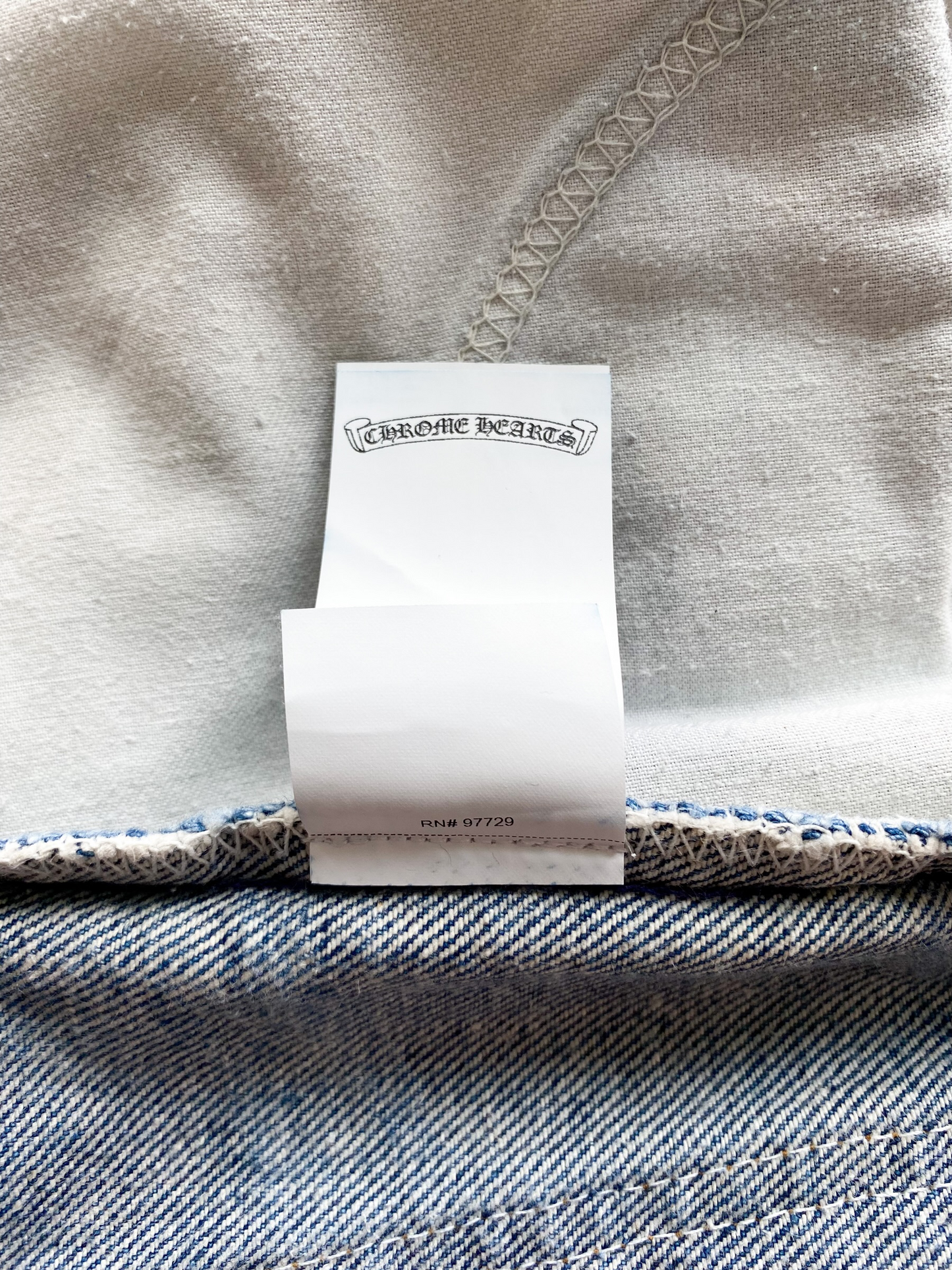 Chrome Hearts Leather Cross Blue Levi's Jeans