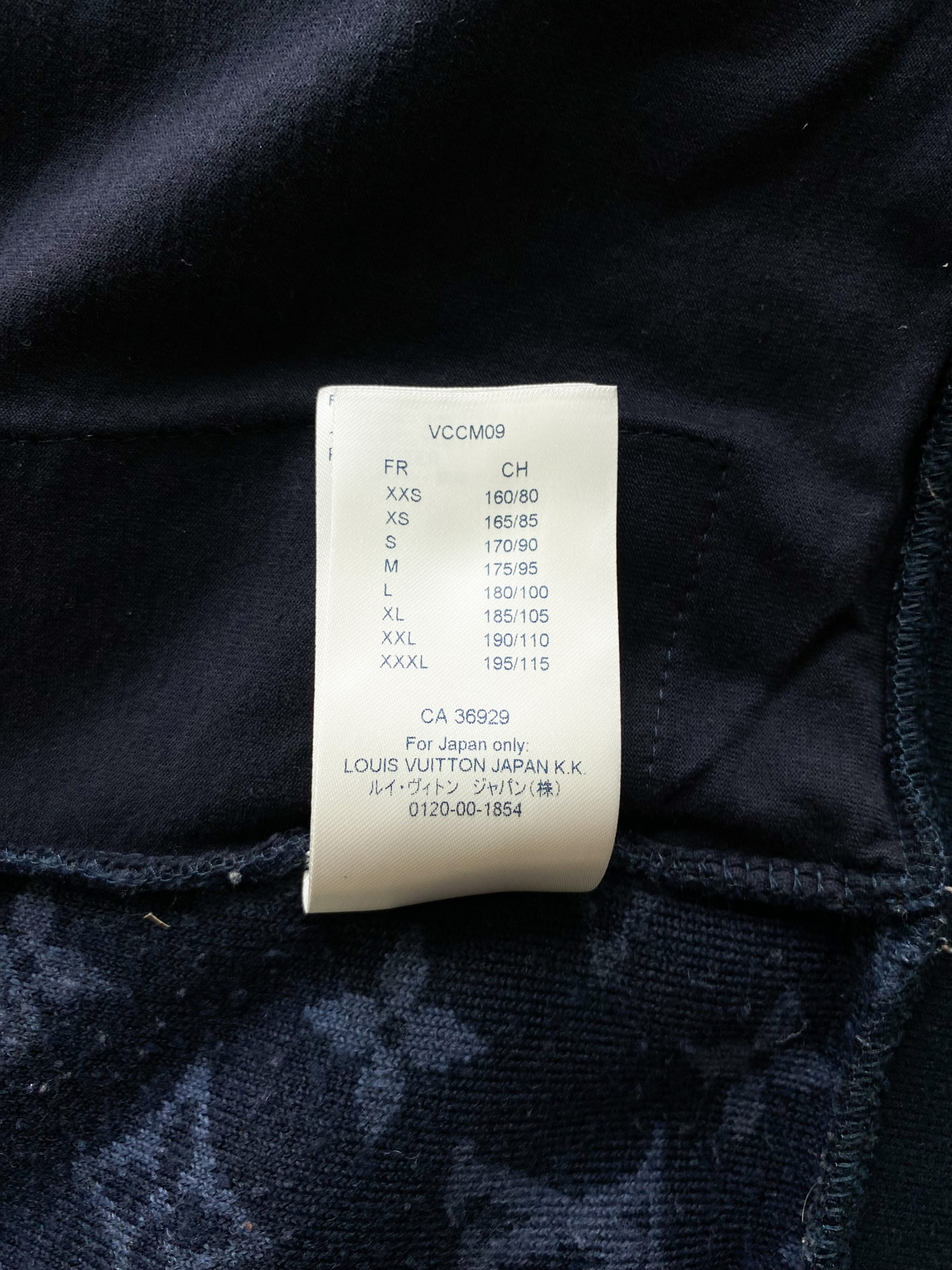 Louis Vuitton Navy Monogram Fleece Jacket