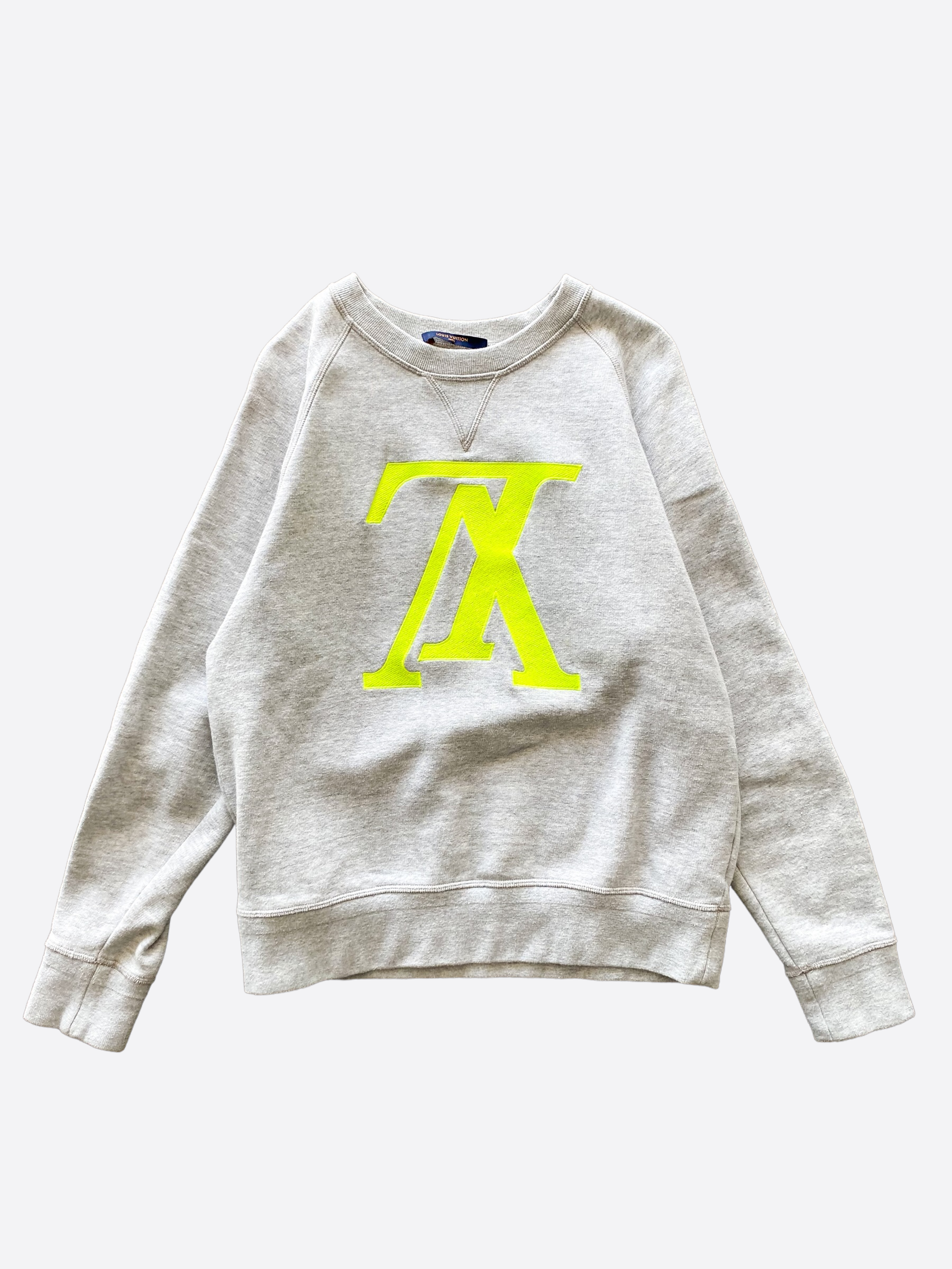 Louis Vuitton Neon Yellow Upside Down Sweater Savonches