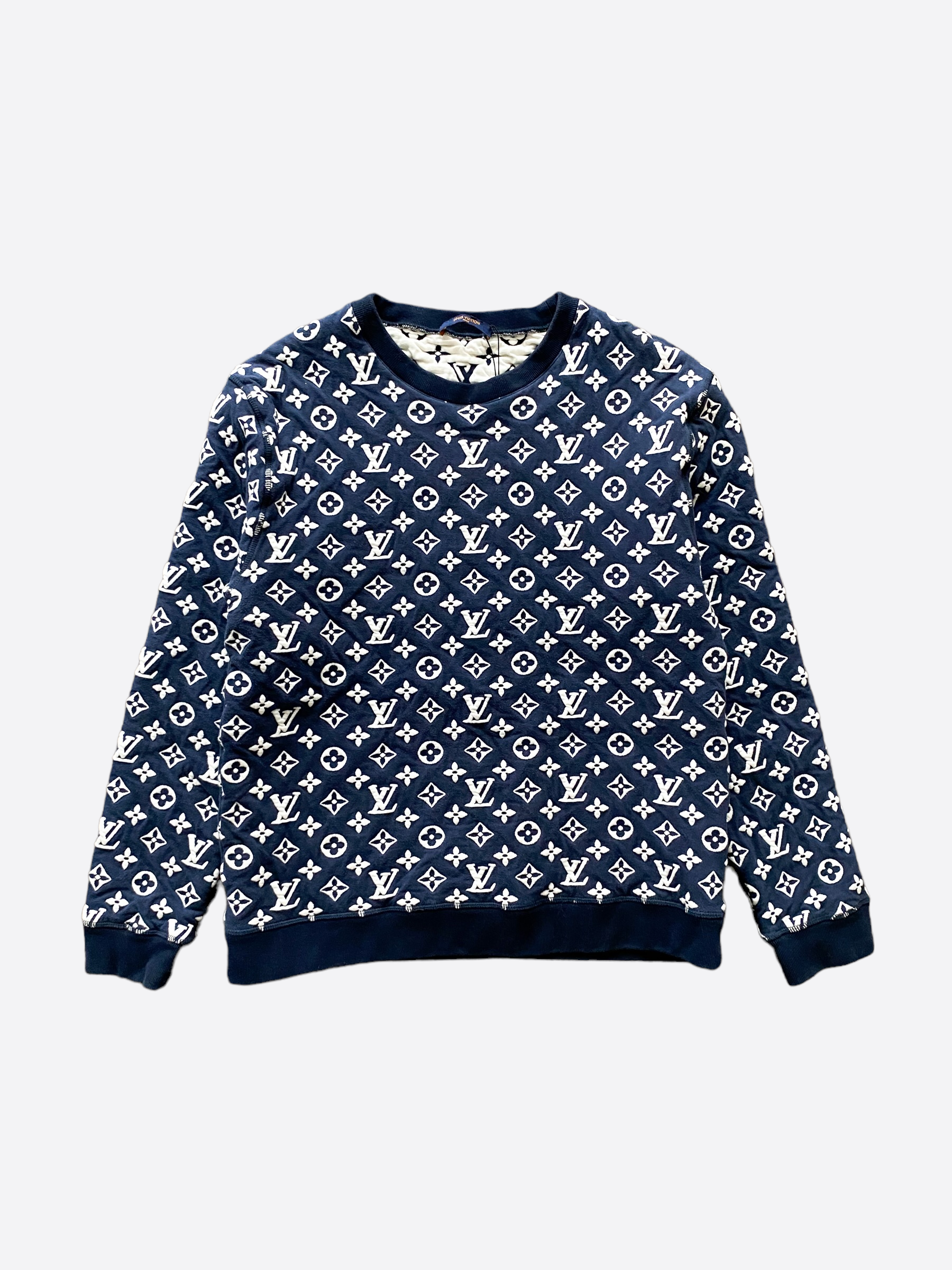 Louis Vuitton Navy & White Monogram Sweater