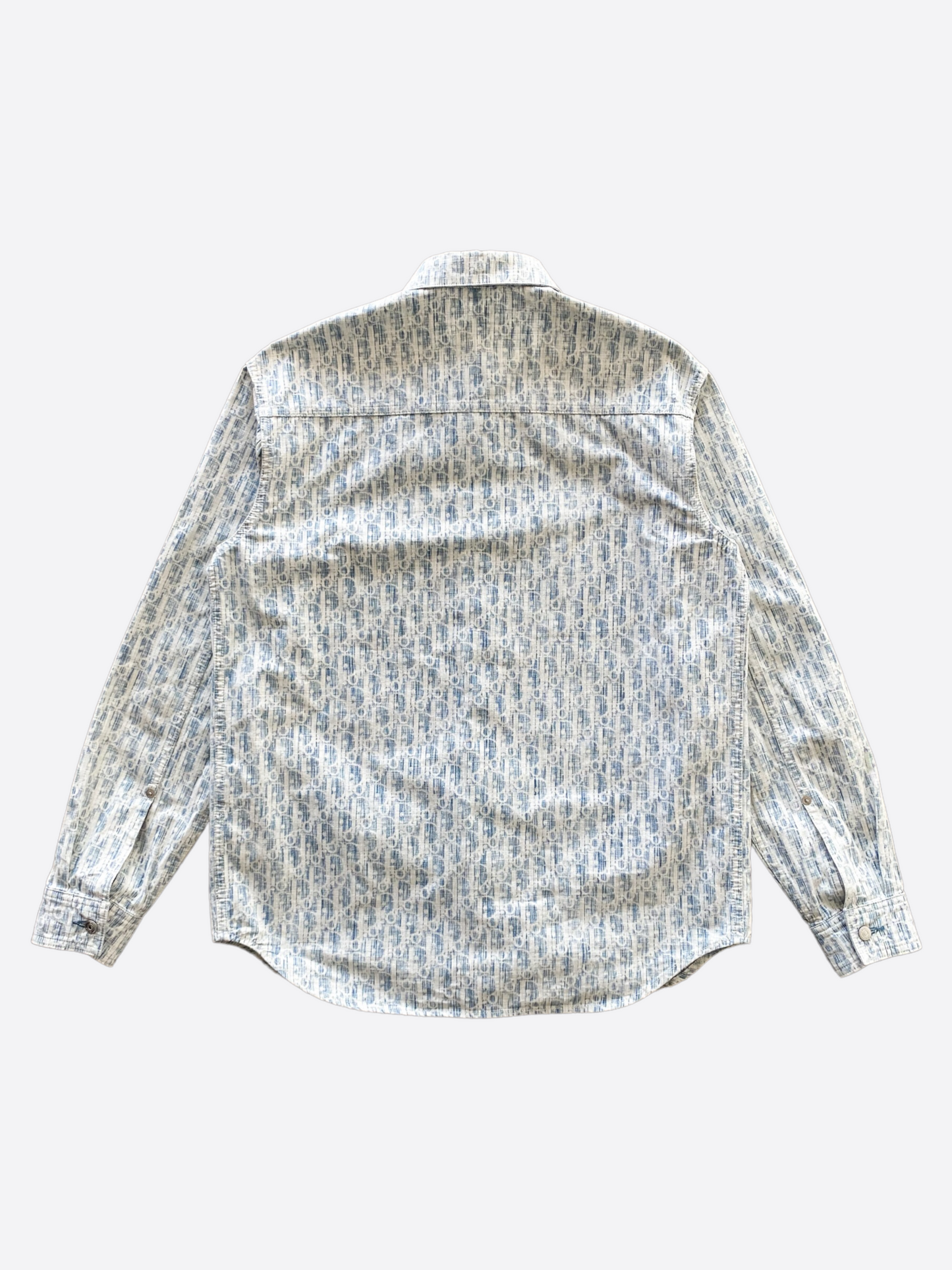 Dior Oblique Blue Monogram Button Up Shirt