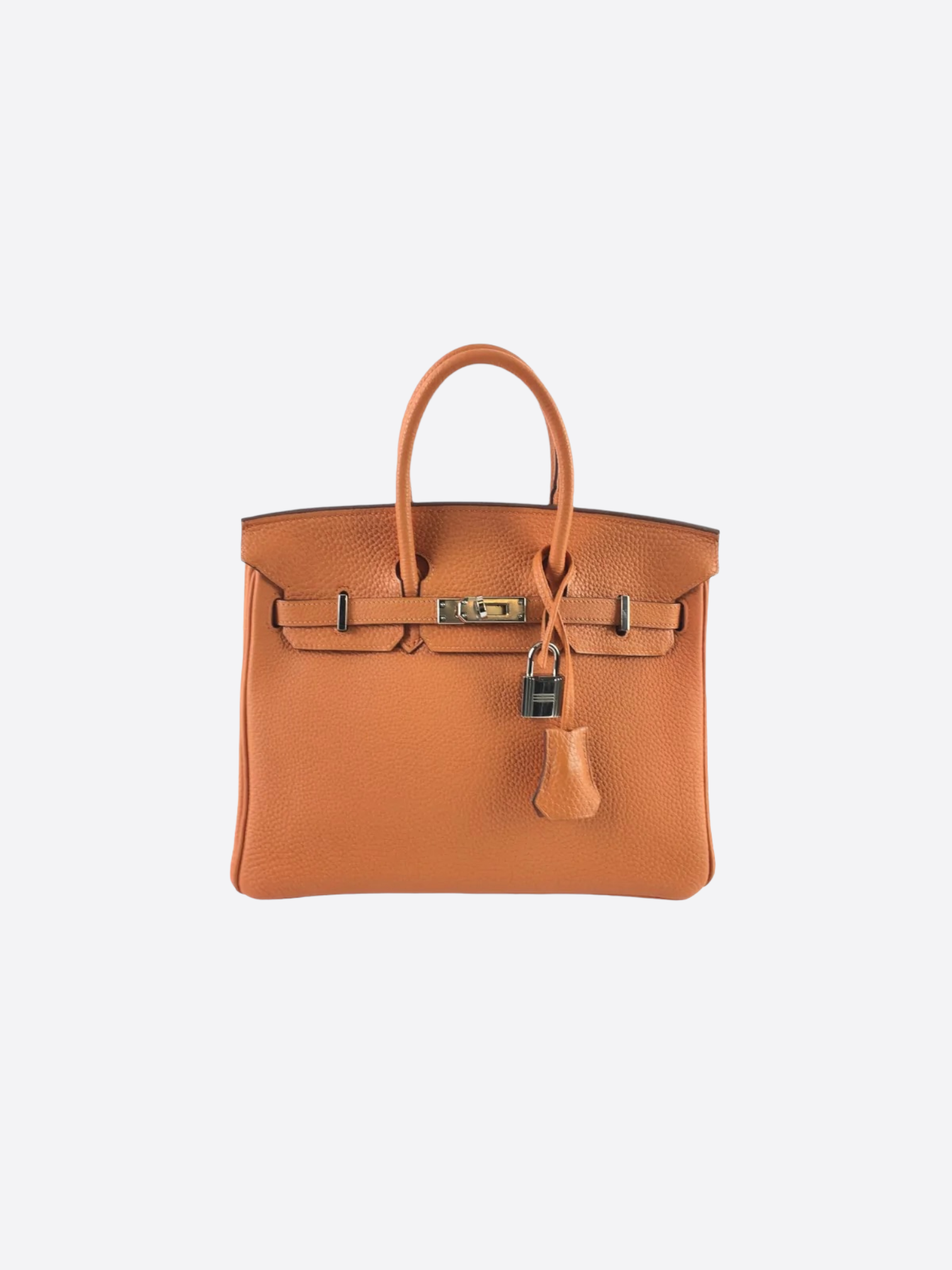 Birkin 25 leather bag Hermès Orange in Leather - 31150367