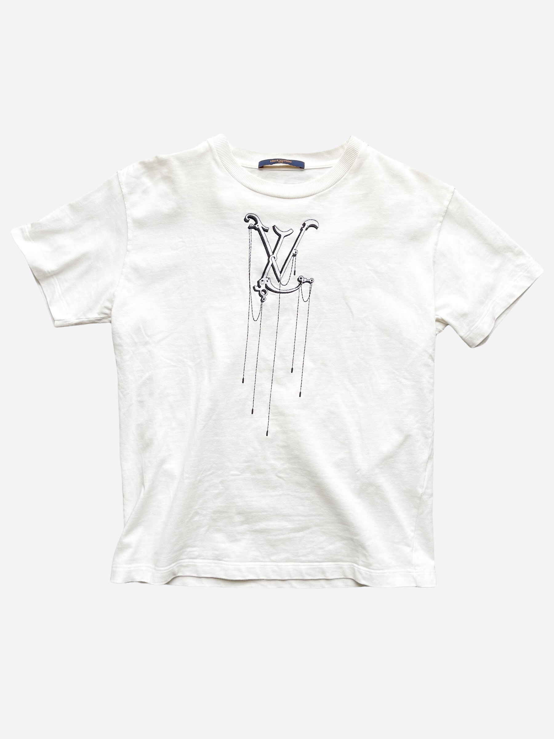 Louis Vuitton White Pendant Logo T-Shirt