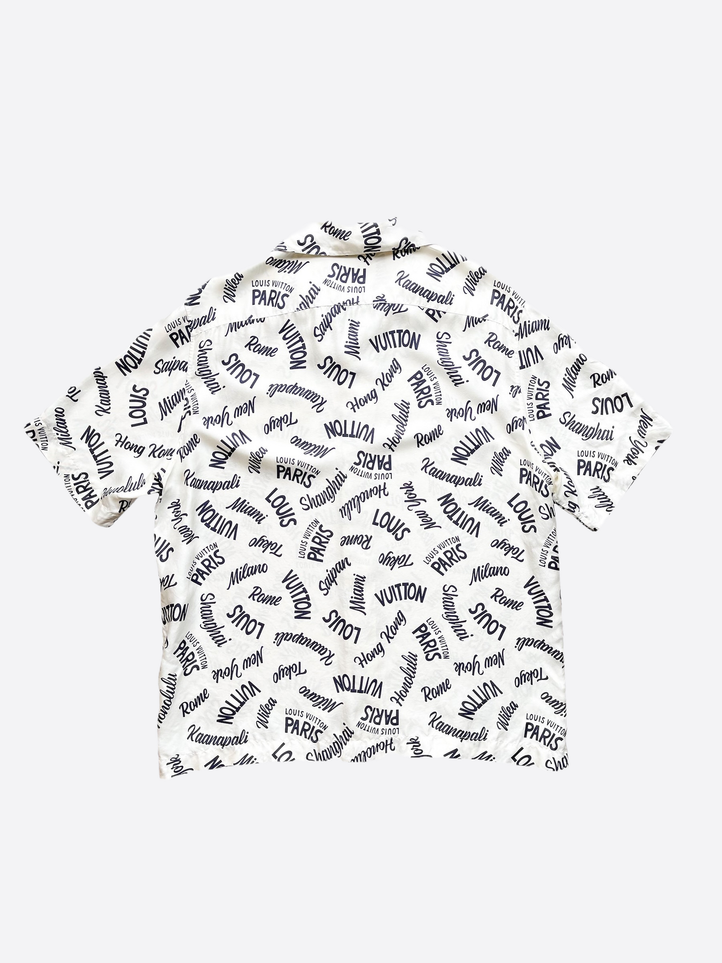 Louis Vuitton White Cities Silk Shirt