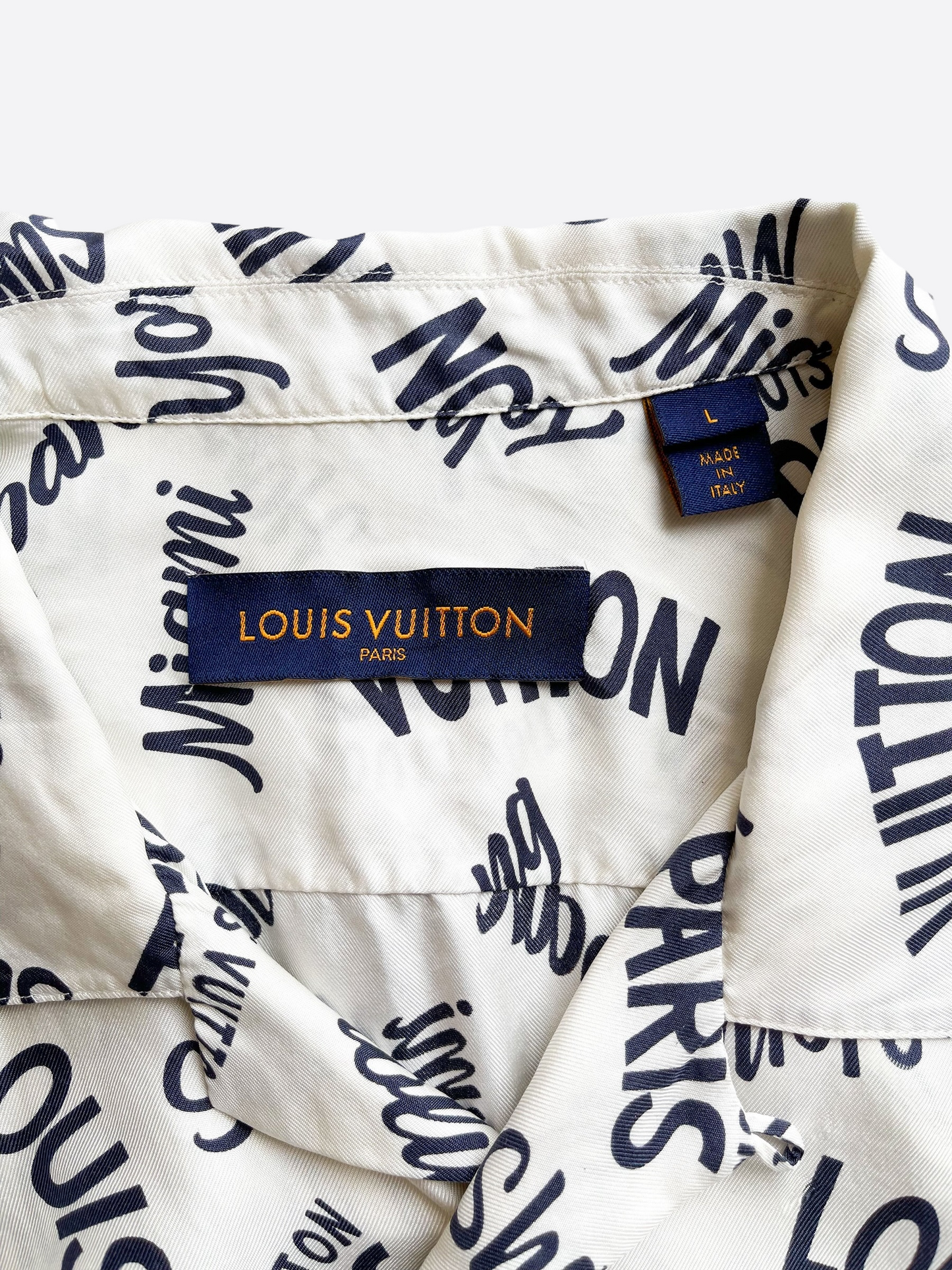 Louis Vuitton White Cities Silk Shirt