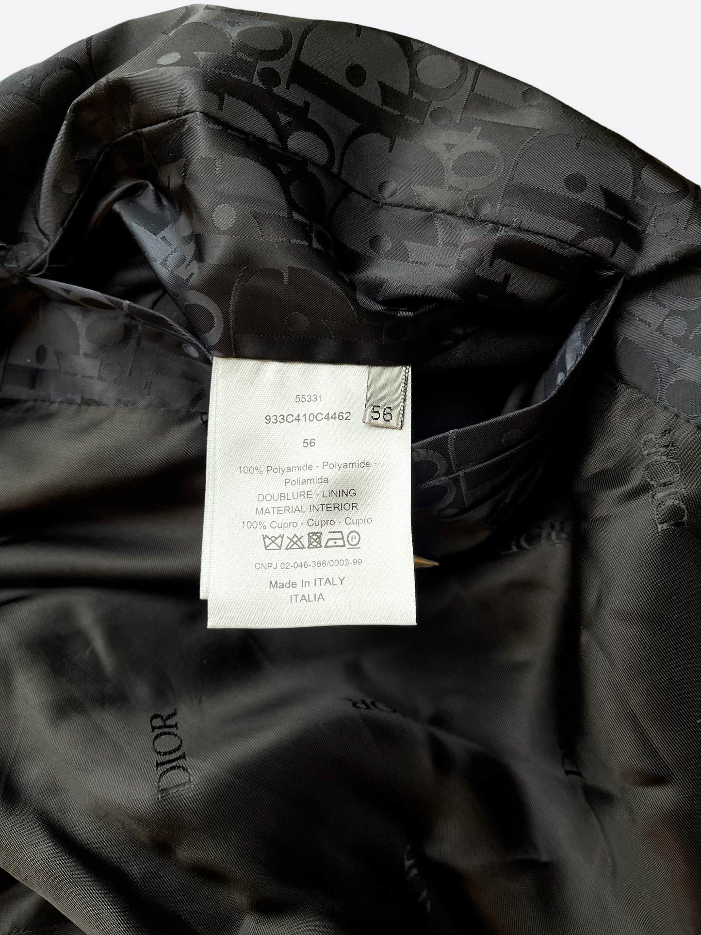 Dior Oblique Black Bomber Jacket