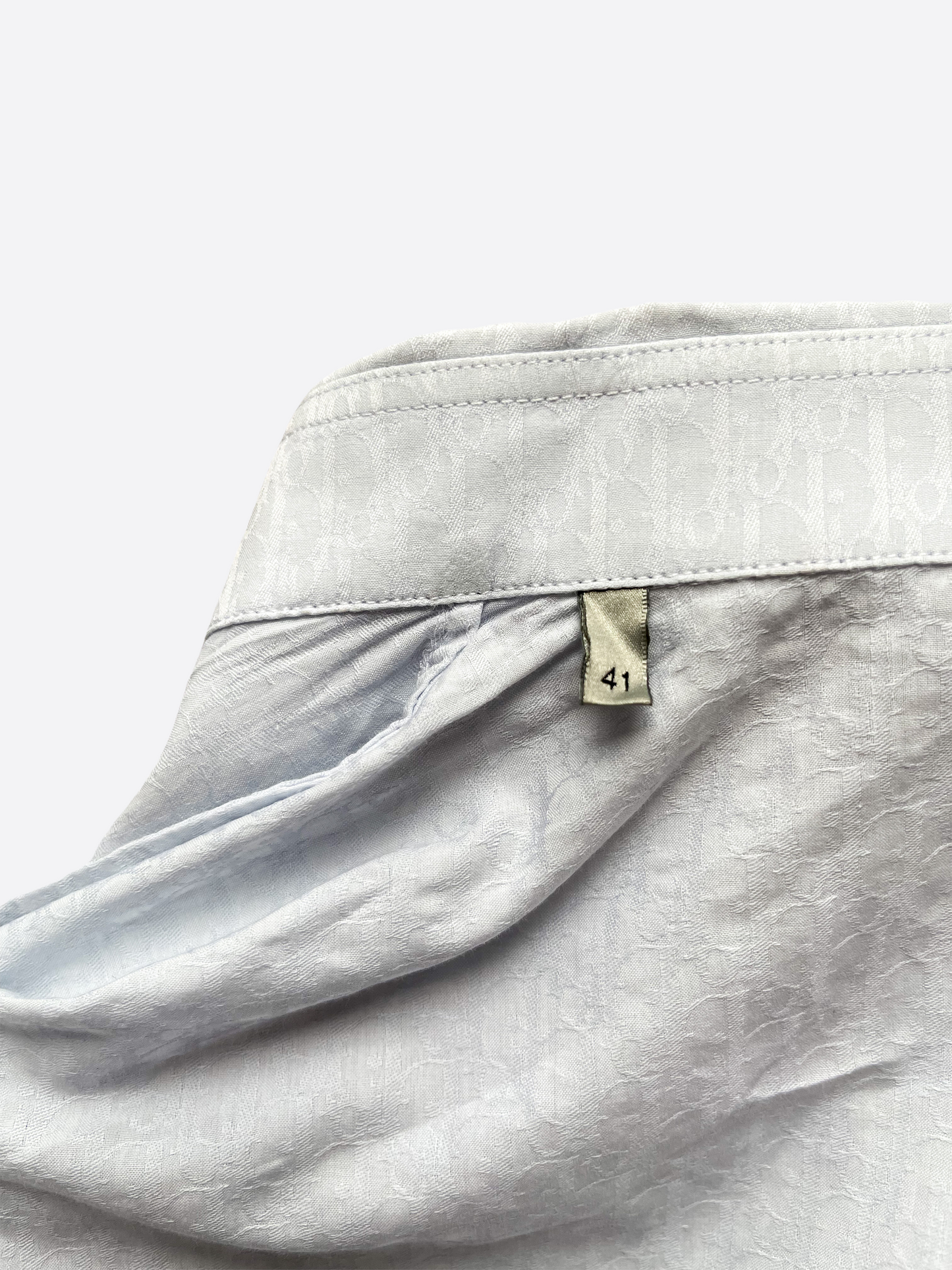 Dior Oblique Light Blue Button Up Shirt