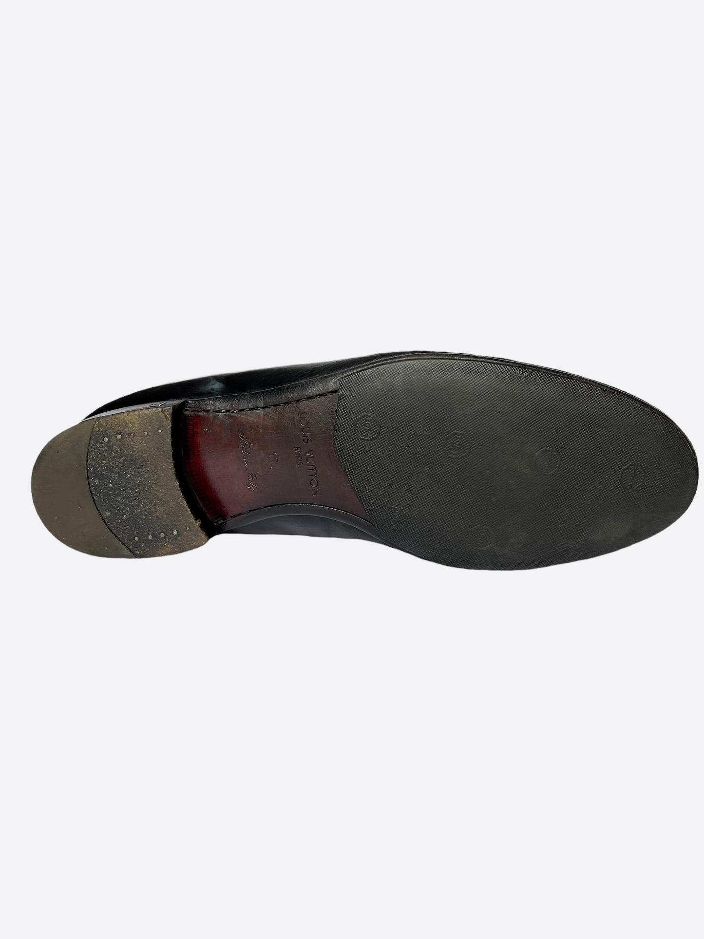 Louis Vuitton Black Leather Penny Loafers