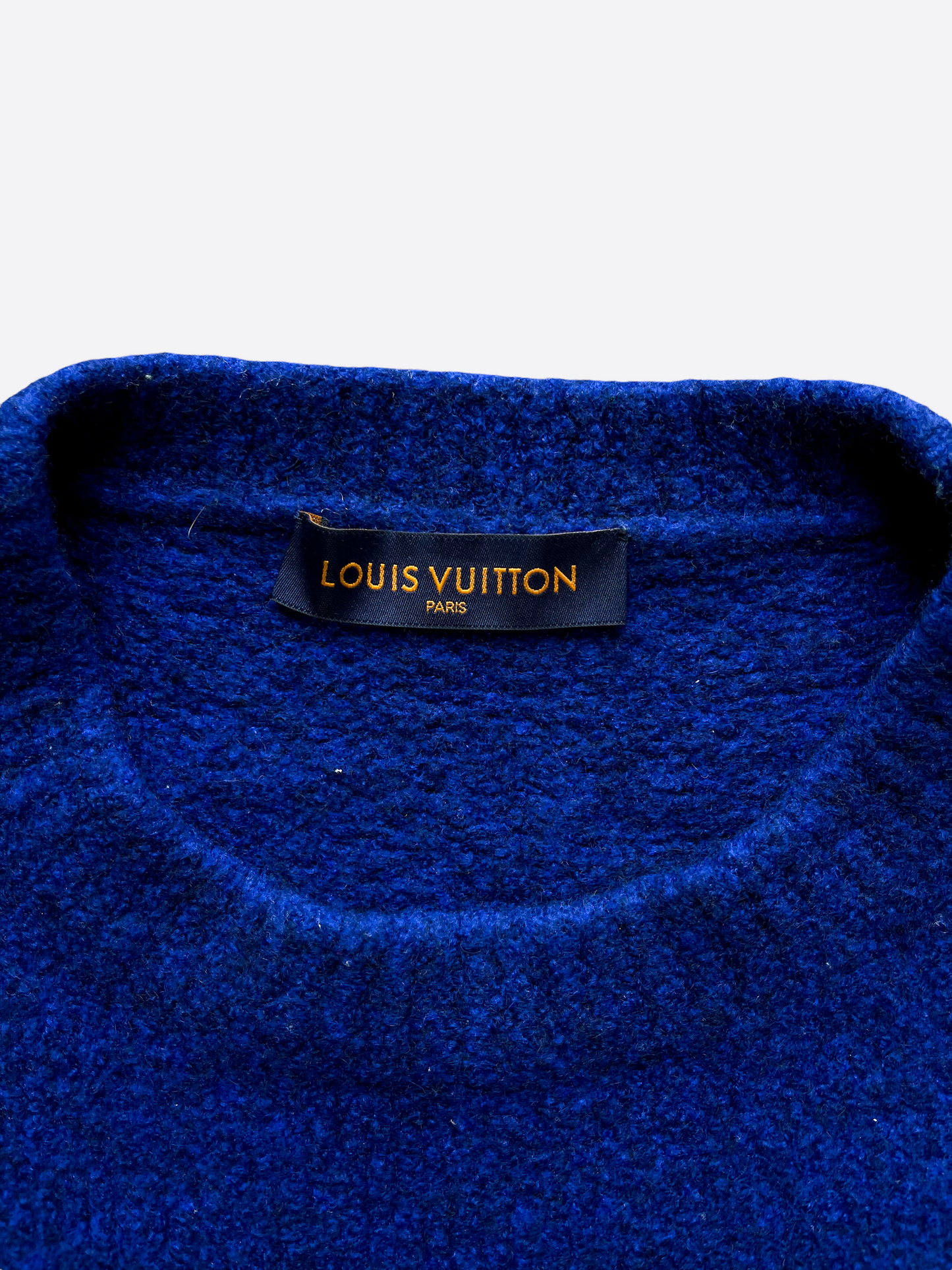 Louis Vuitton Blue Intarsia Logo Sweater