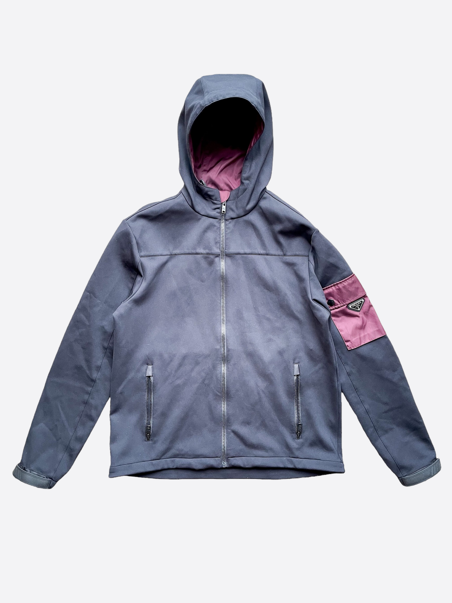 Prada Black Zip Up Hoodie