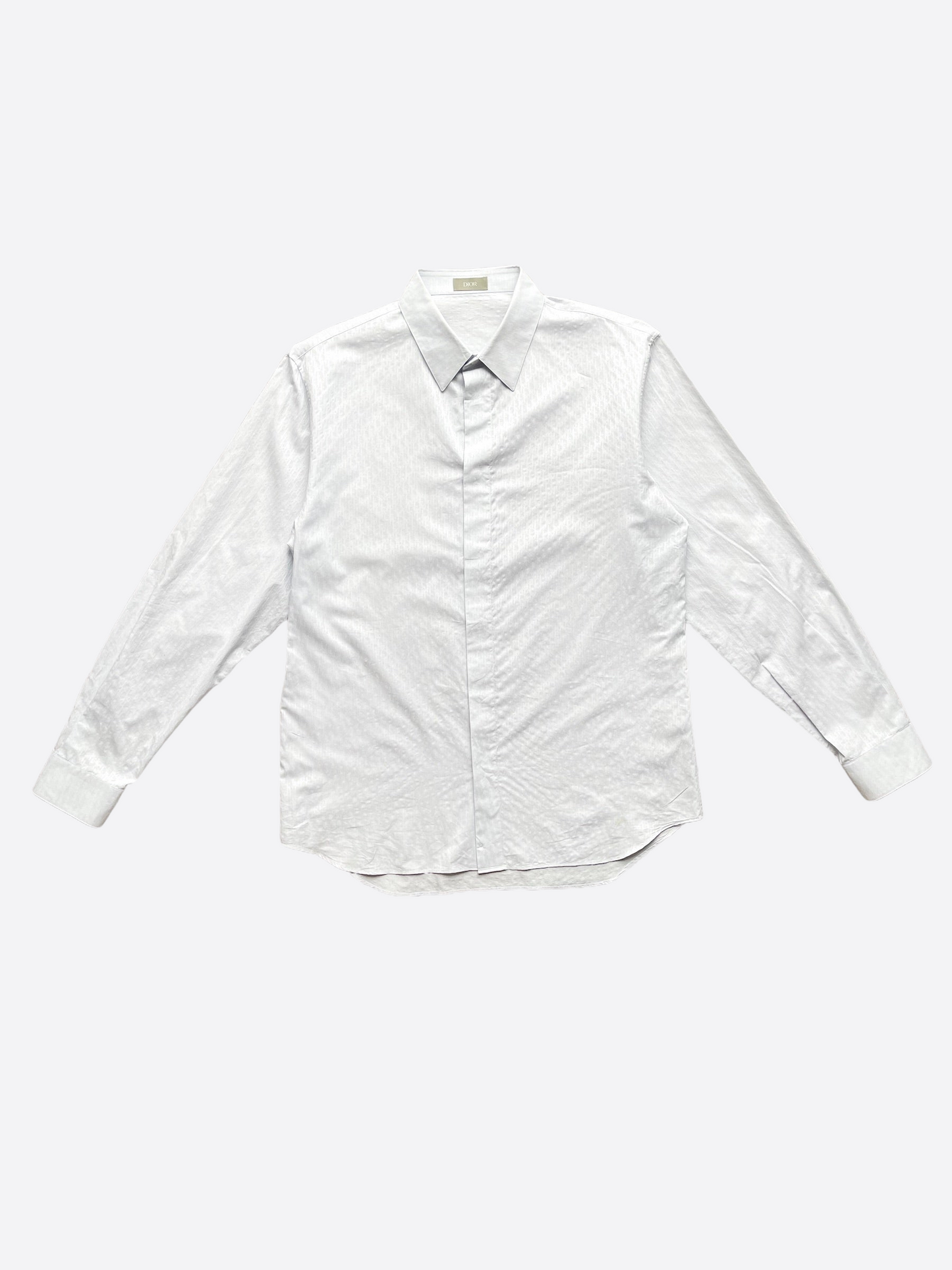 Dior Oblique Light Blue Button Up Shirt