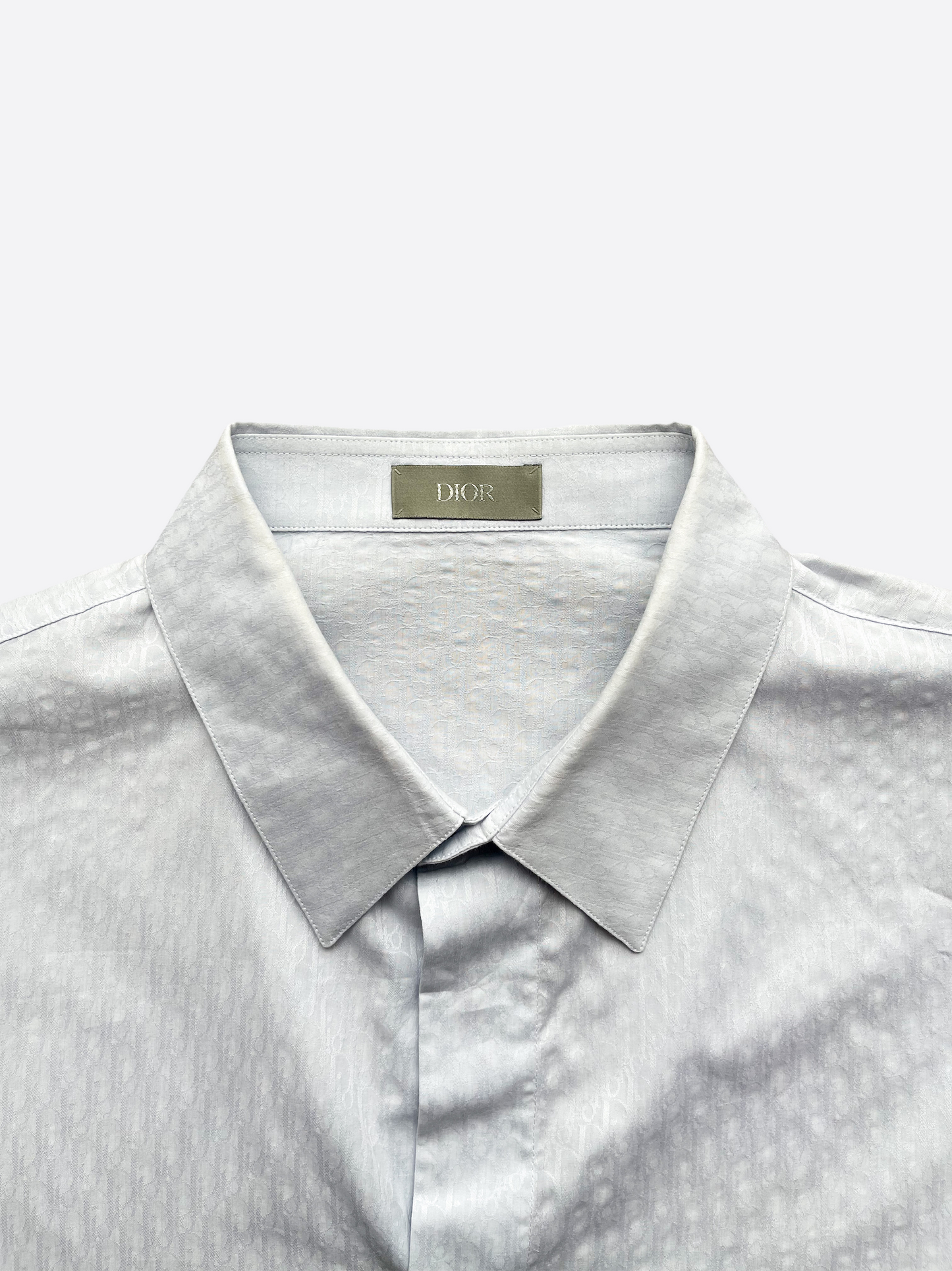 Dior Oblique Light Blue Button Up Shirt