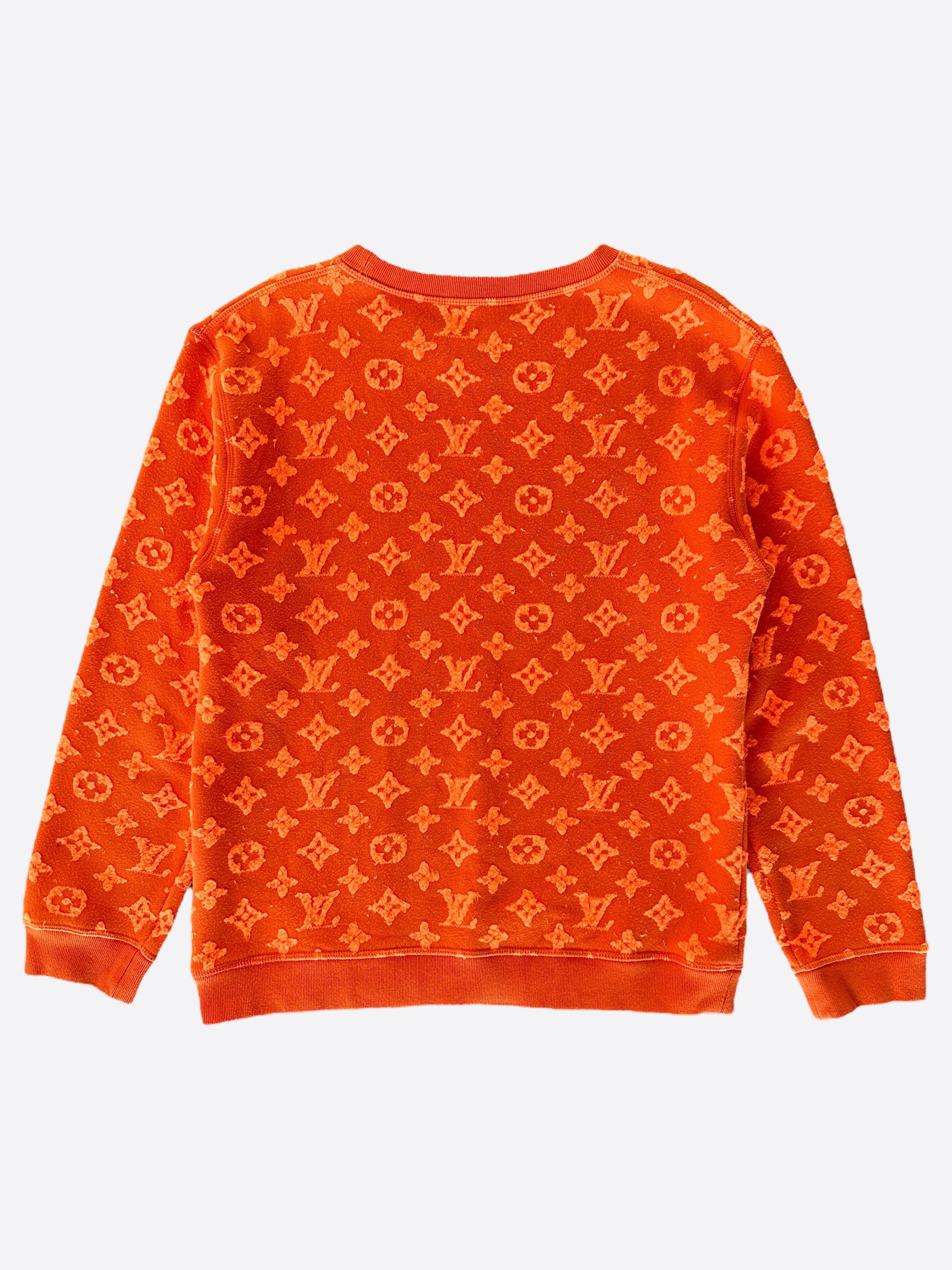 Louis Vuitton Orange Monogram Jacquard Sweater – Savonches