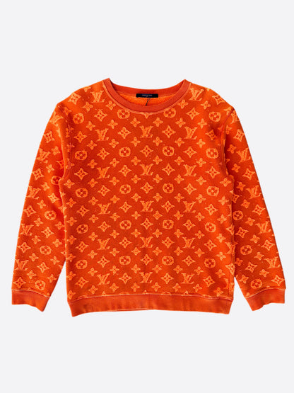 Louis Vuitton Orange Monogram Jacquard Sweater