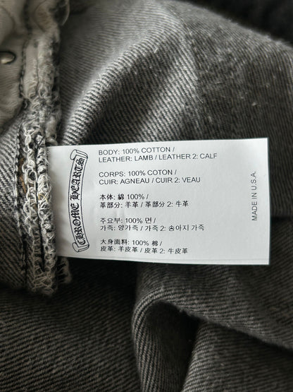 Chrome Hearts Black & Cheetah Cross Patch Jeans