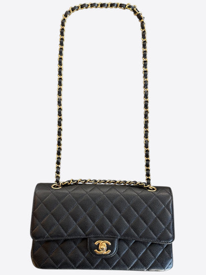 Chanel Black Quilted Caviar Medium Flap Bag