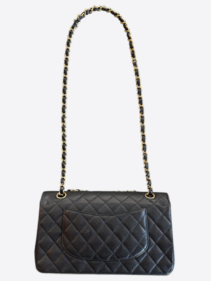Chanel Black Quilted Caviar Medium Flap Bag