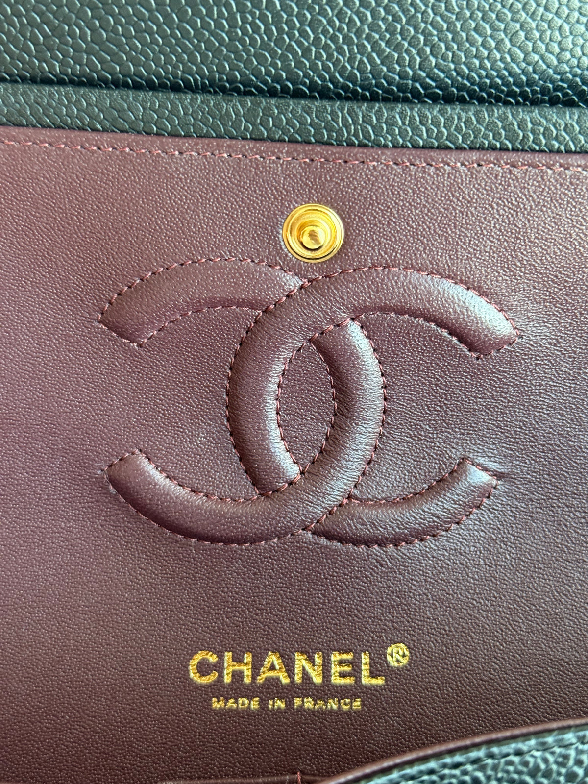 Chanel Black Quilted Caviar Medium Flap Bag