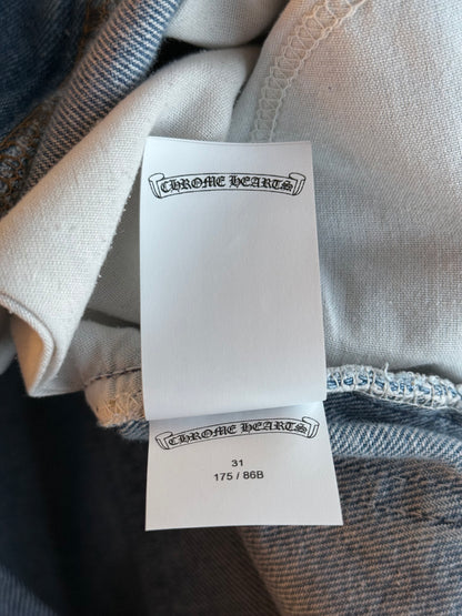 Chrome Hearts Levis Blue & Black Cross Patch Jeans