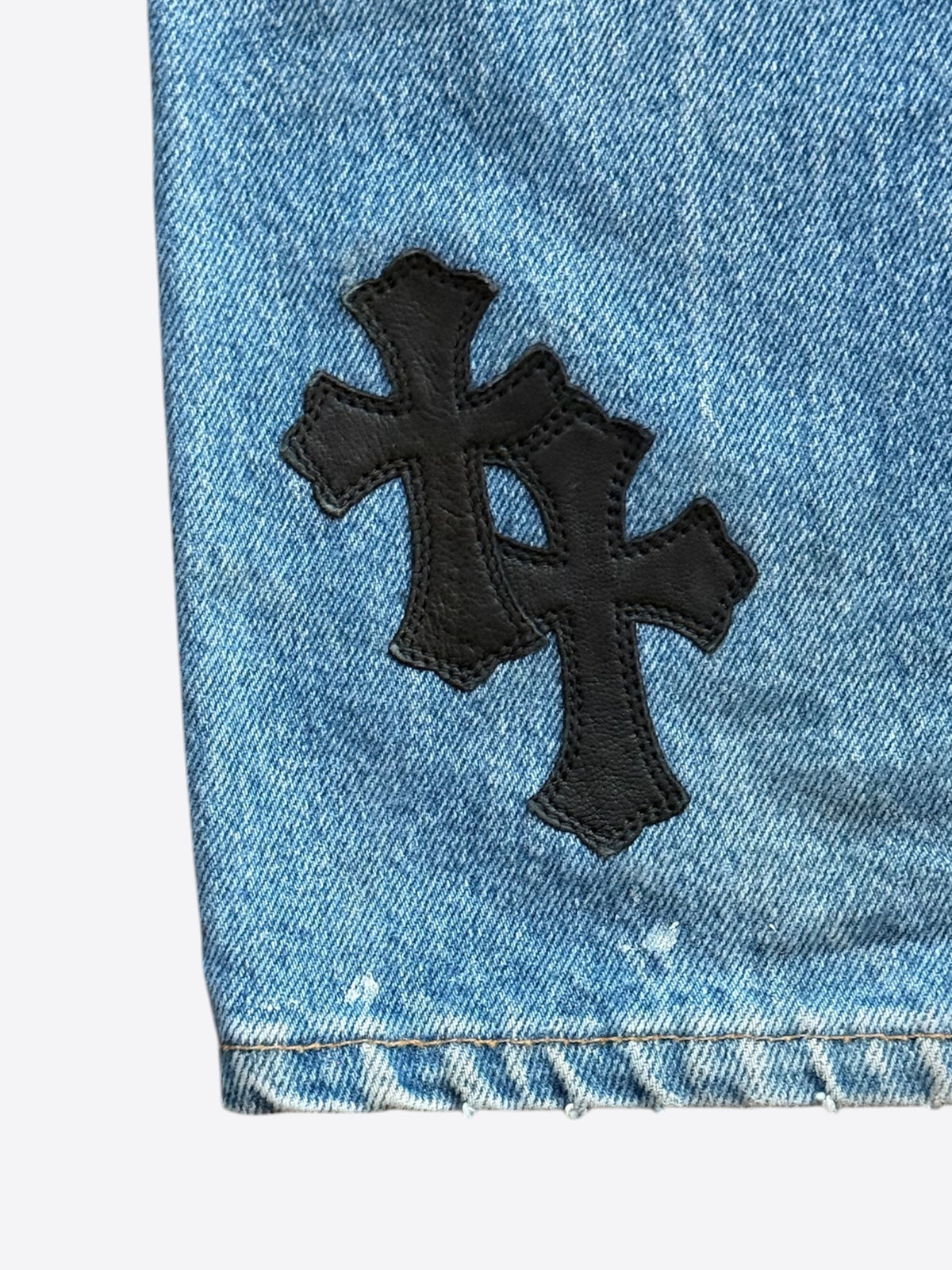 Chrome Hearts Levis Blue & Black Cross Patch Jeans