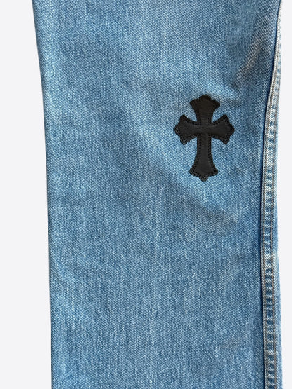 Chrome Hearts Levis Blue & Black Cross Patch Jeans
