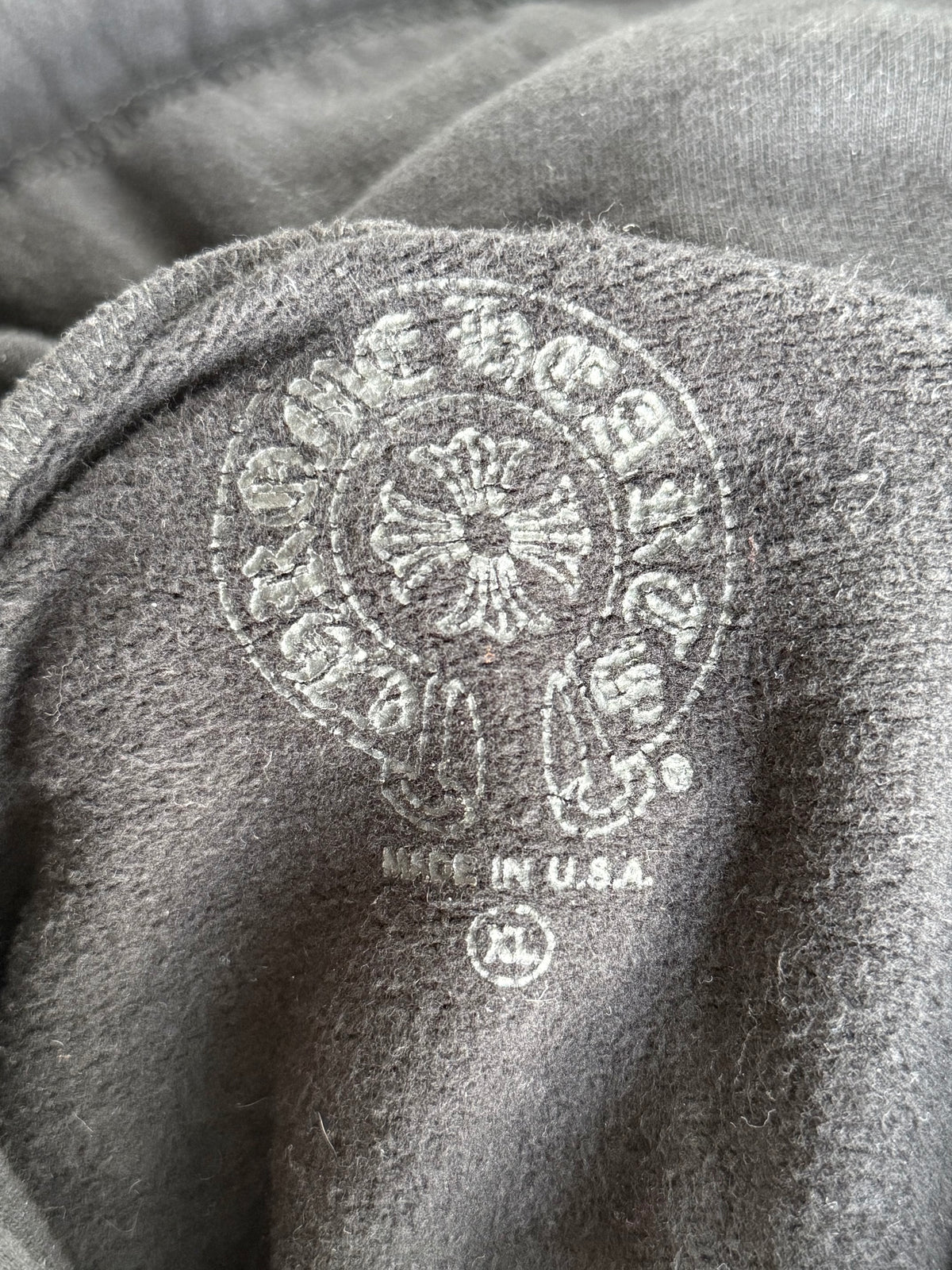 Chrome Hearts Black & White Scroll Logo Hoodie
