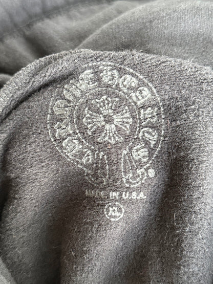Chrome Hearts Black & White Scroll Logo Hoodie