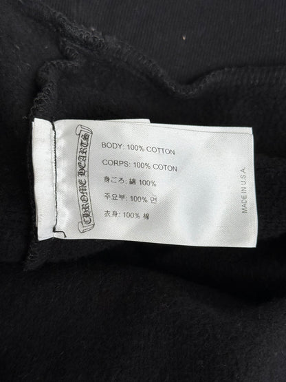 Chrome Hearts Black & White Scroll Logo Hoodie
