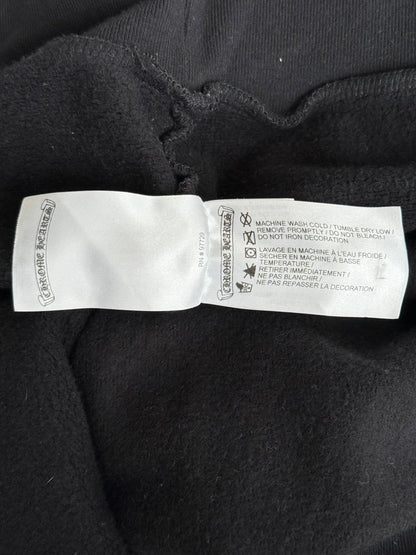 Chrome Hearts Black & White Scroll Logo Hoodie