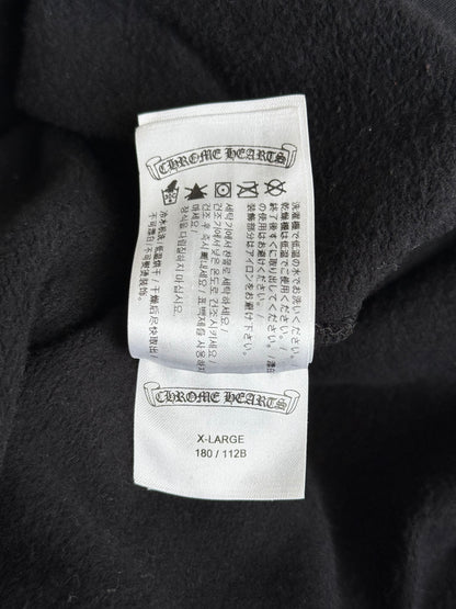 Chrome Hearts Black & White Scroll Logo Hoodie