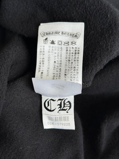 Chrome Hearts Black & White Scroll Logo Hoodie