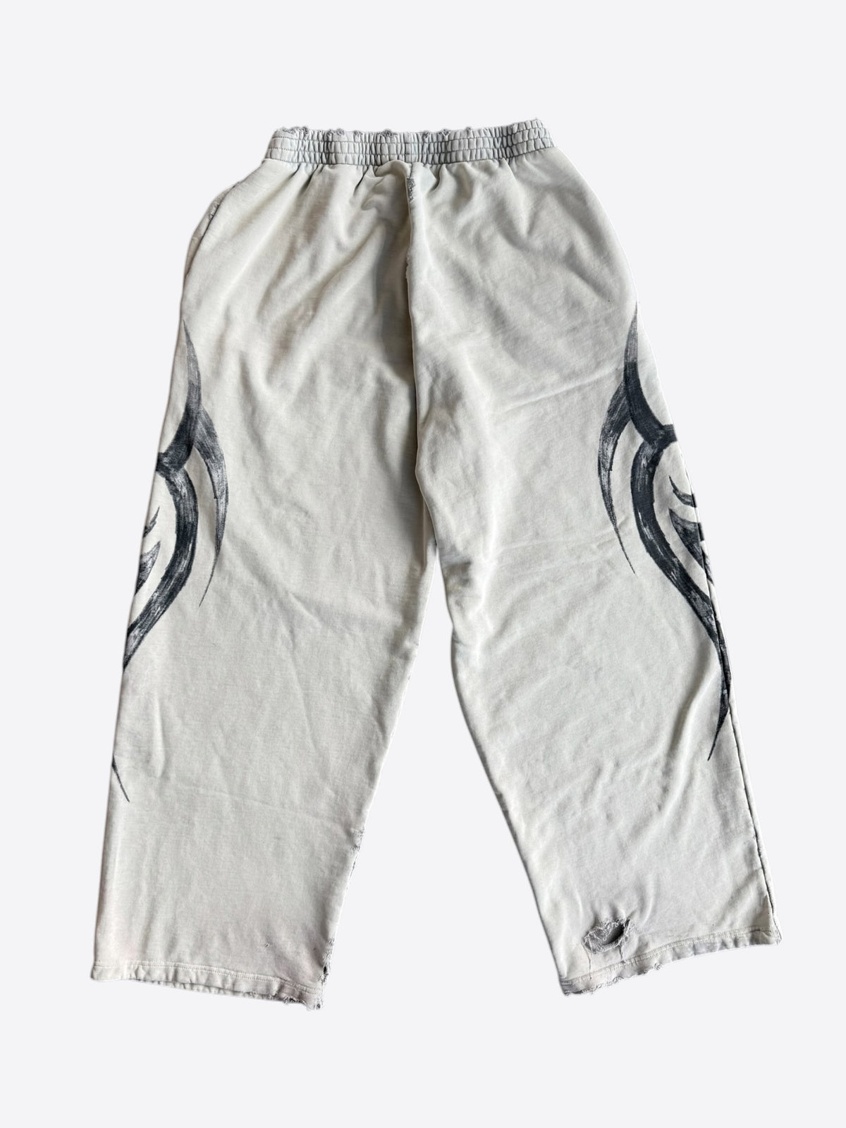 Balenciaga Beige & Black Tattoo Graphic Sweatpants